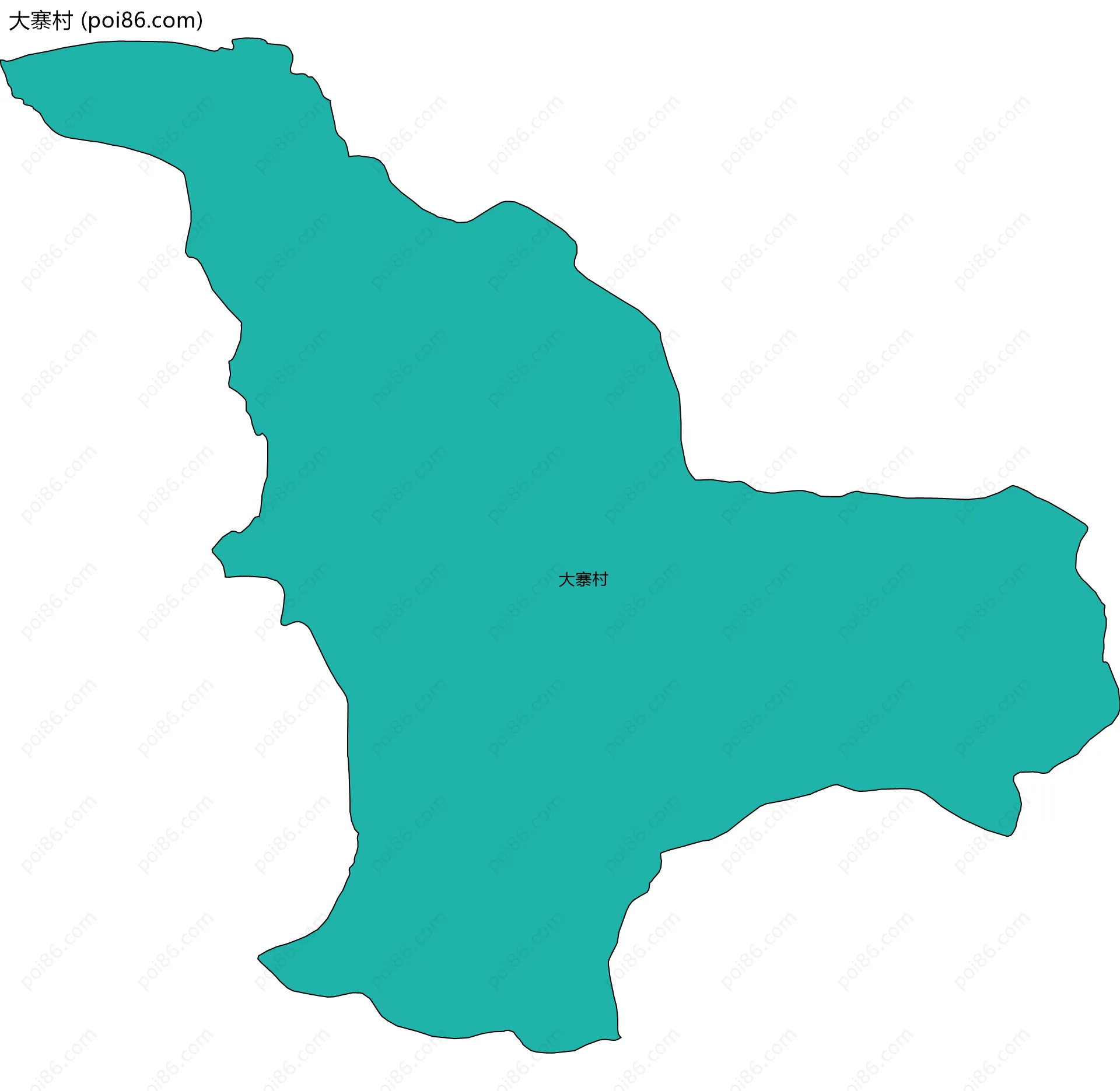 大寨村边界地图