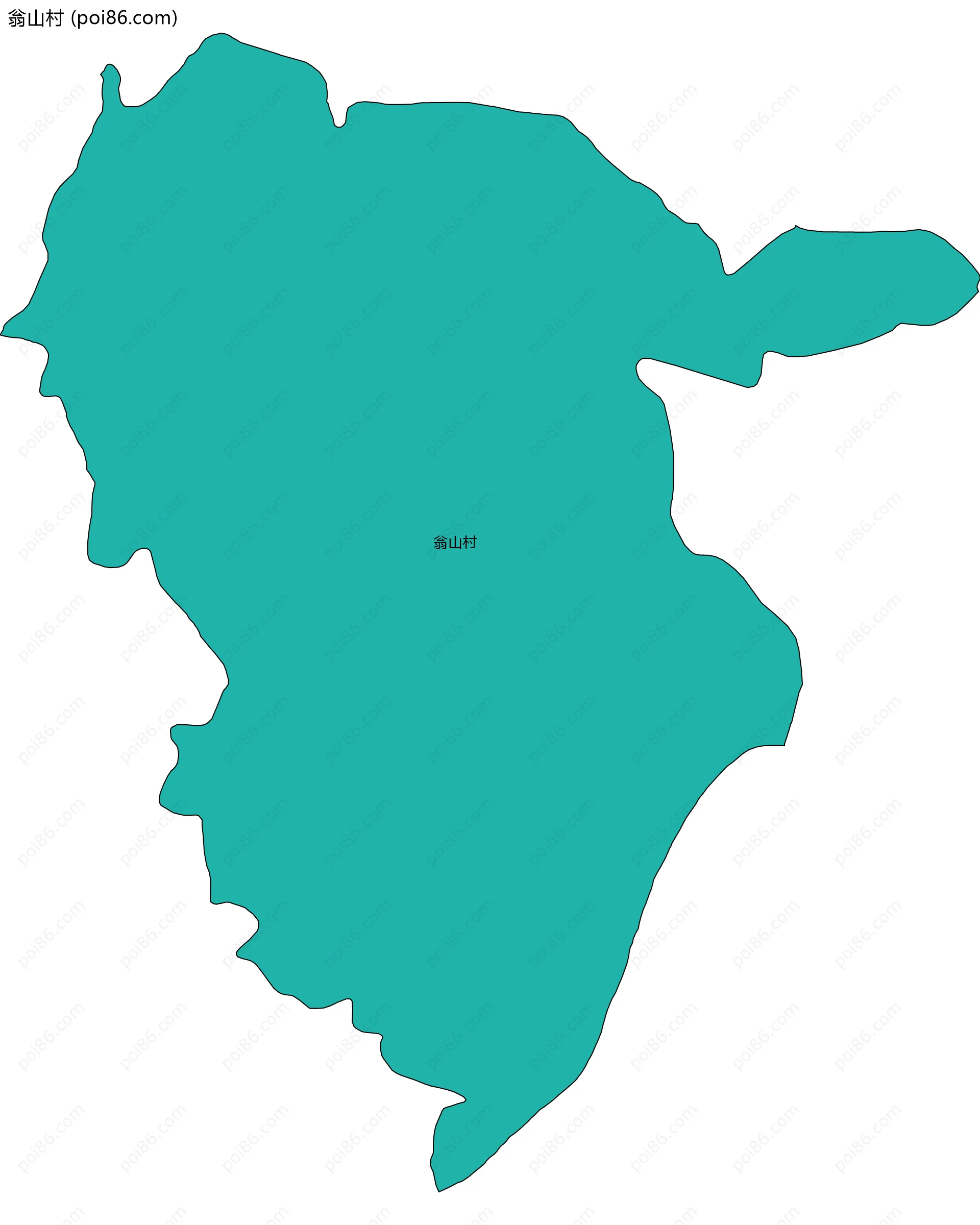 翁山村边界地图