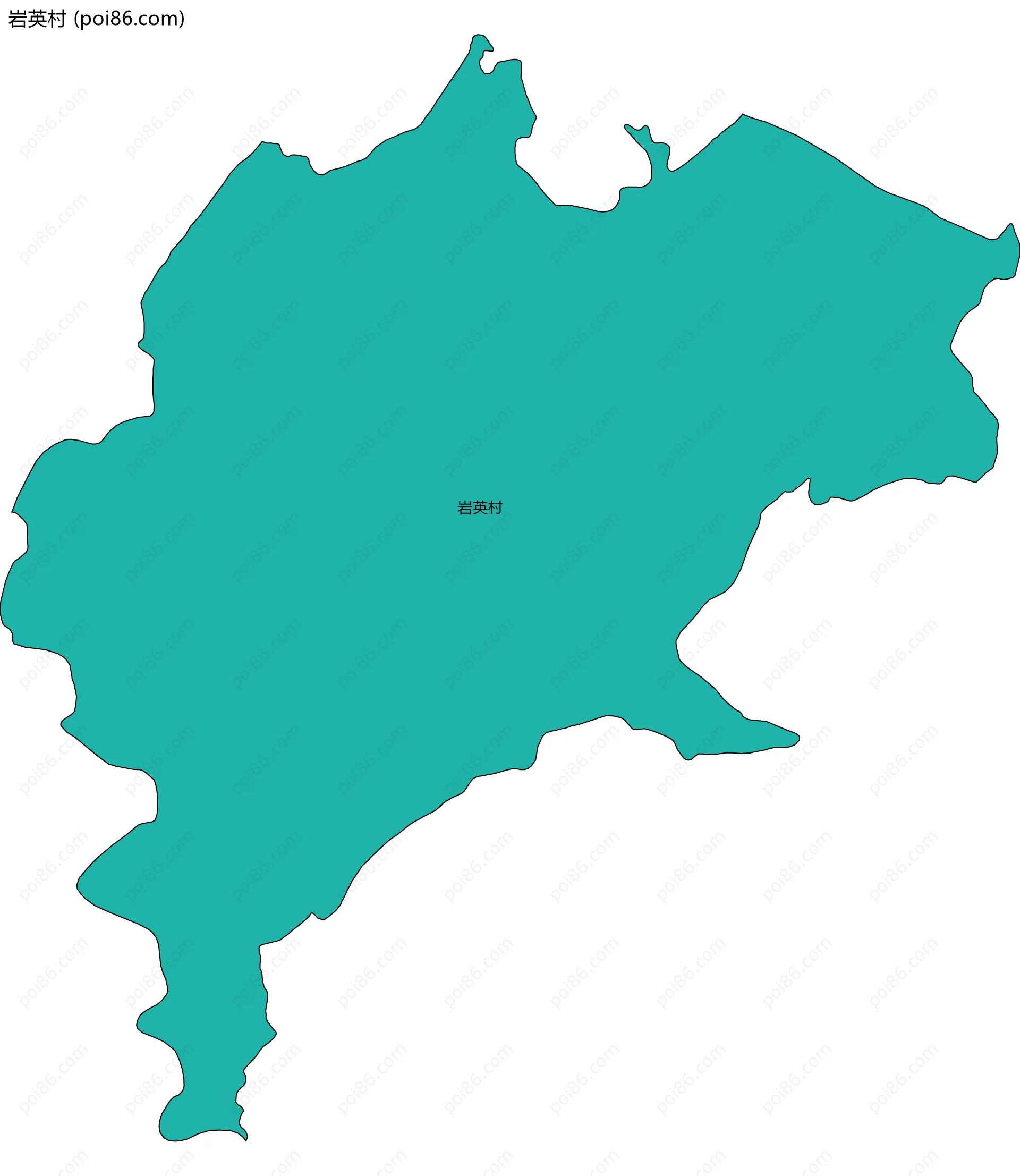 岩英村边界地图