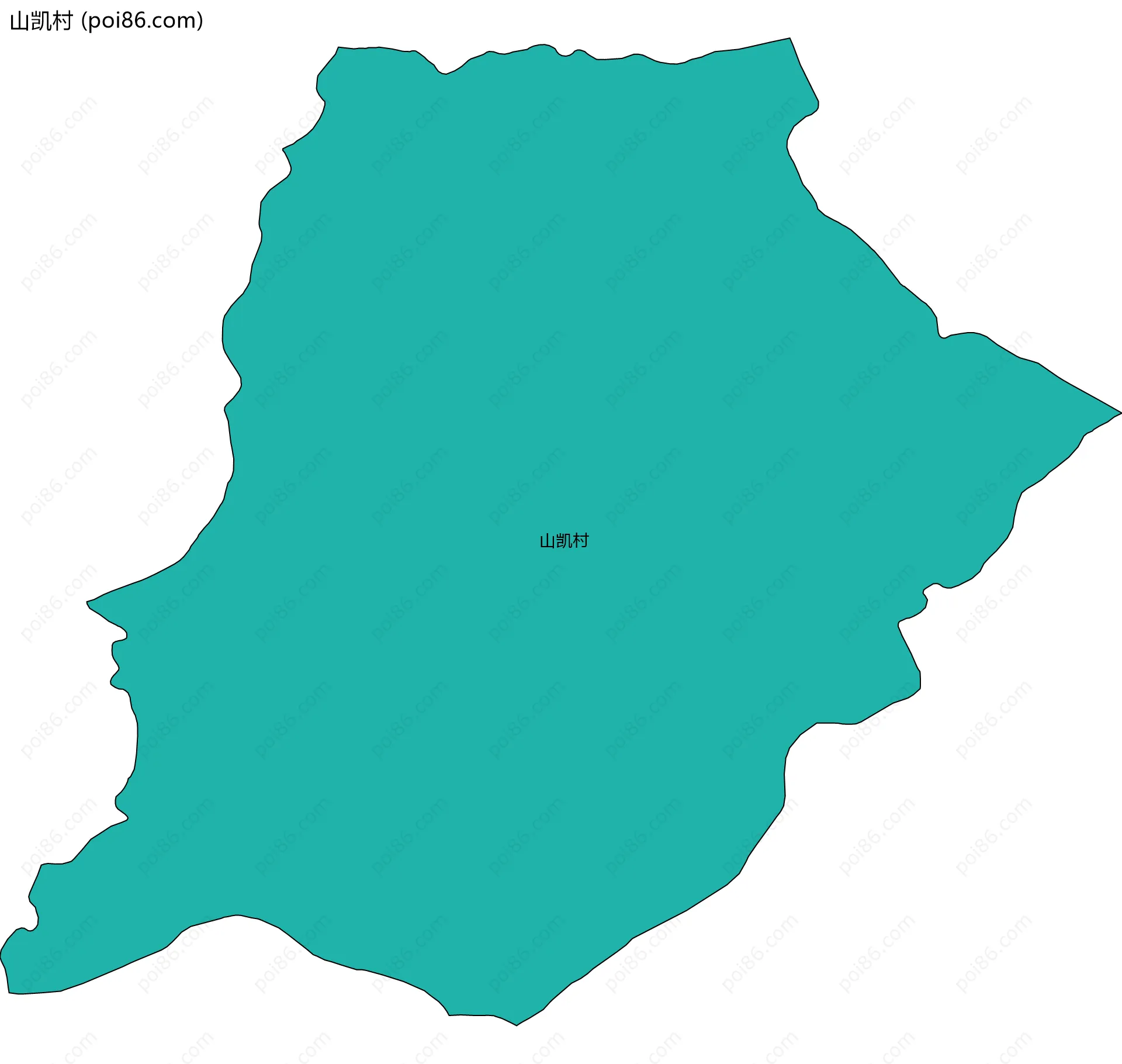 山凯村边界地图
