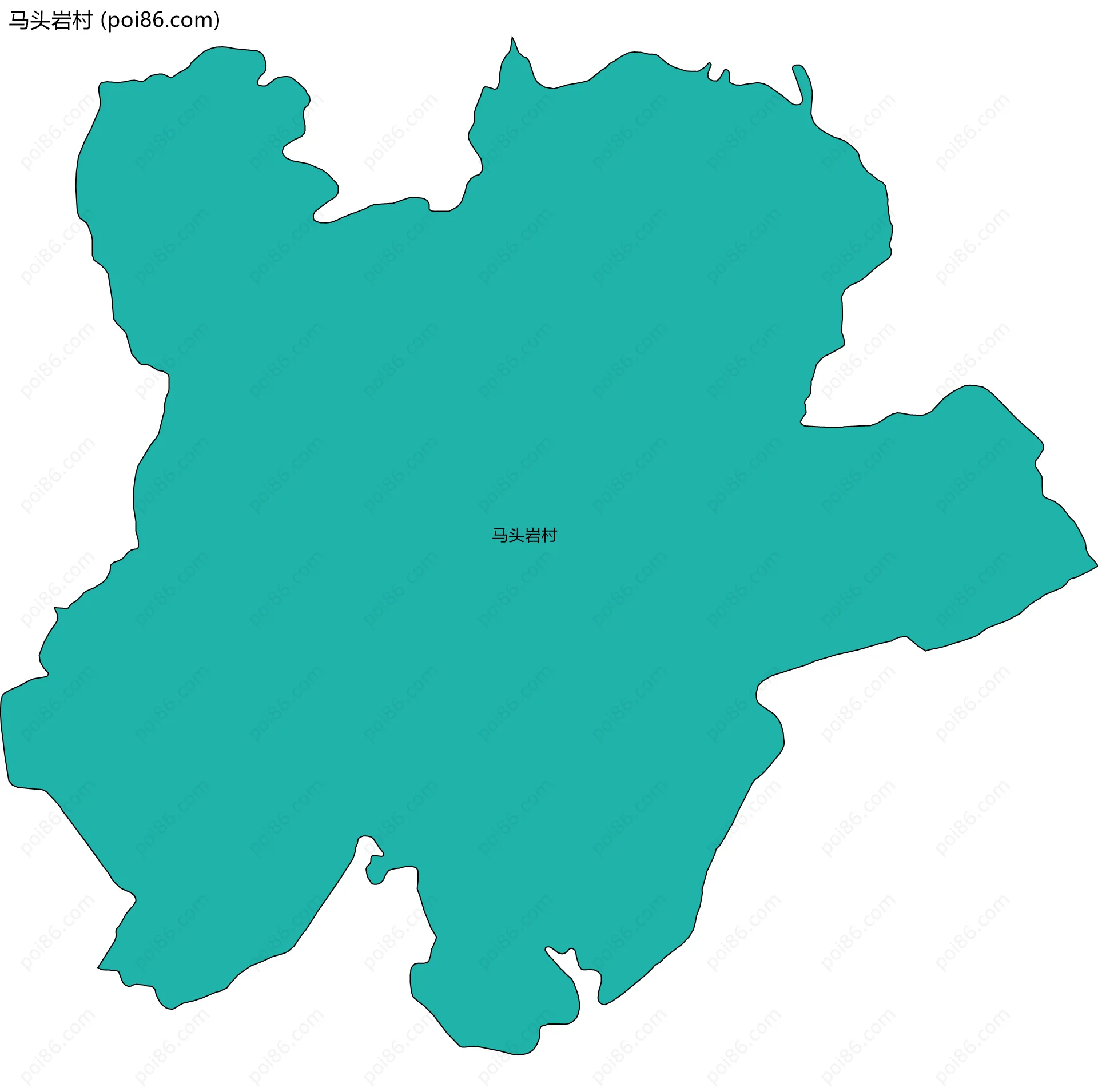 马头岩村边界地图