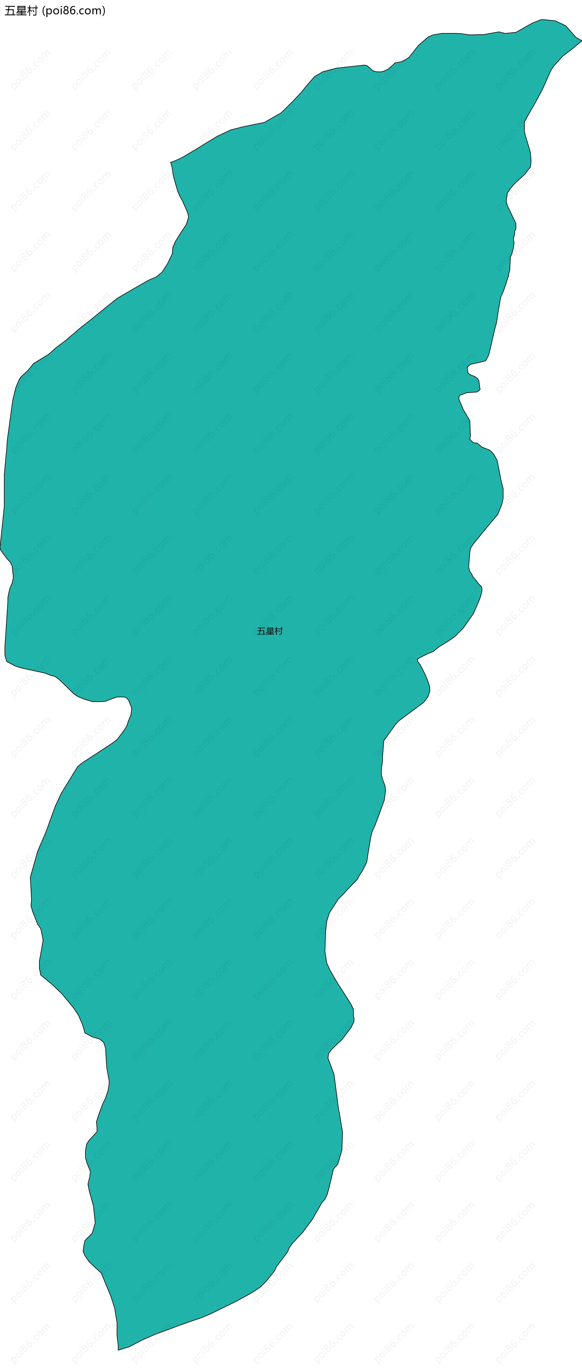 五星村边界地图