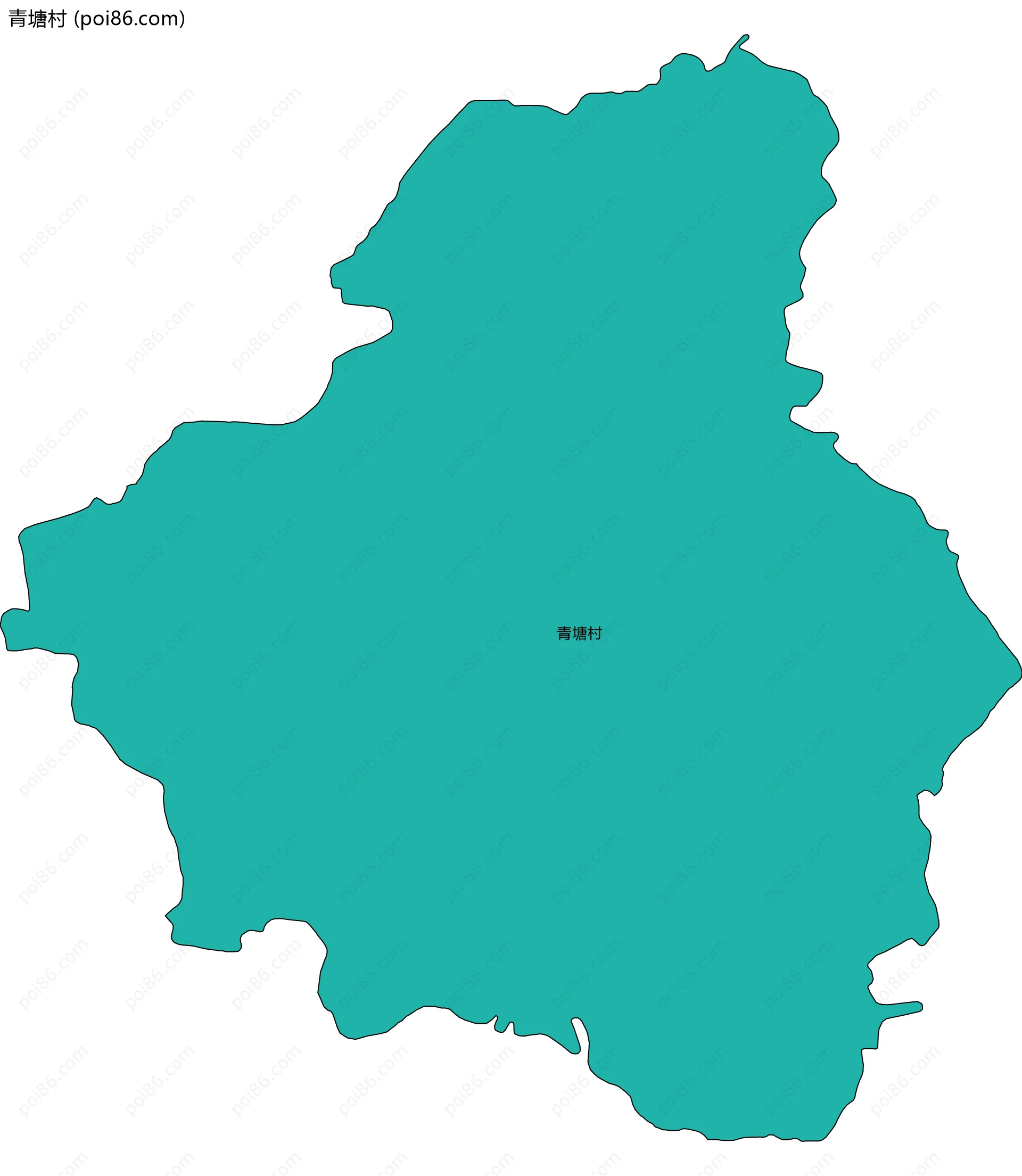 青塘村边界地图