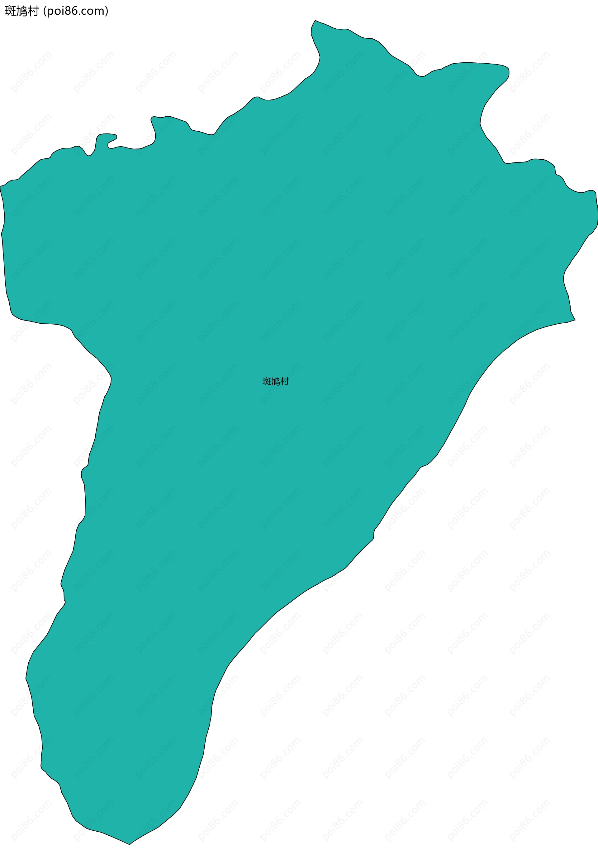 斑鸠村边界地图