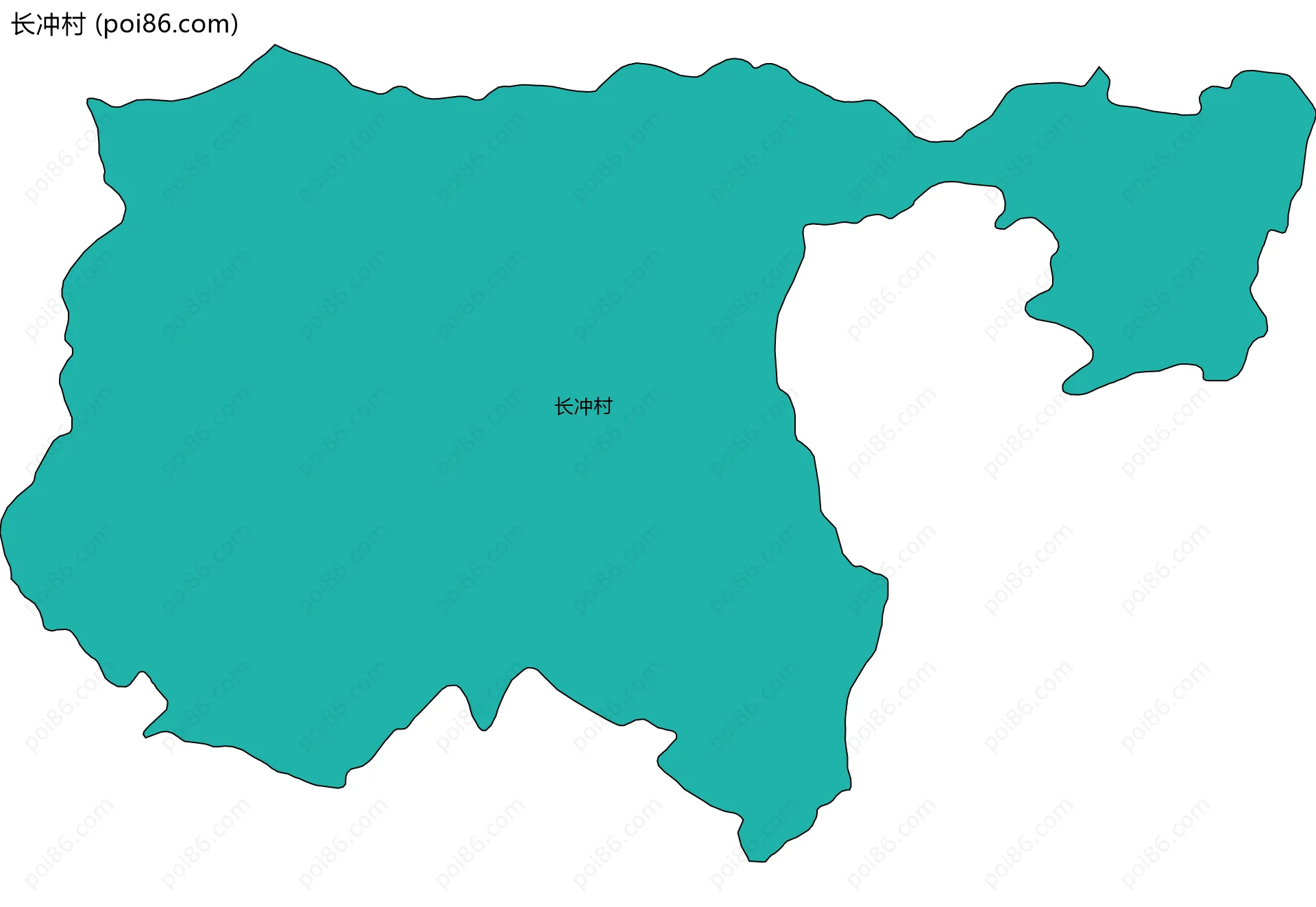 长冲村边界地图