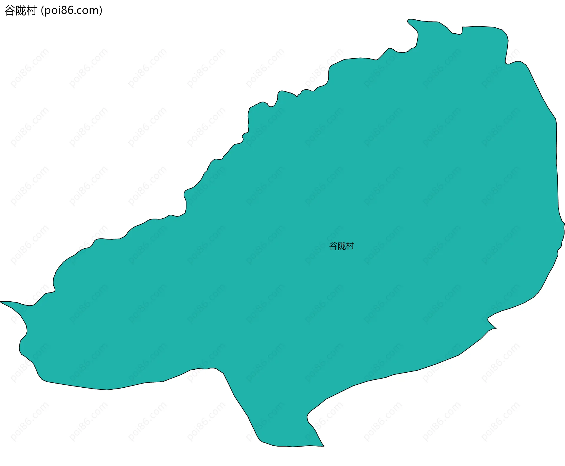 谷陇村边界地图