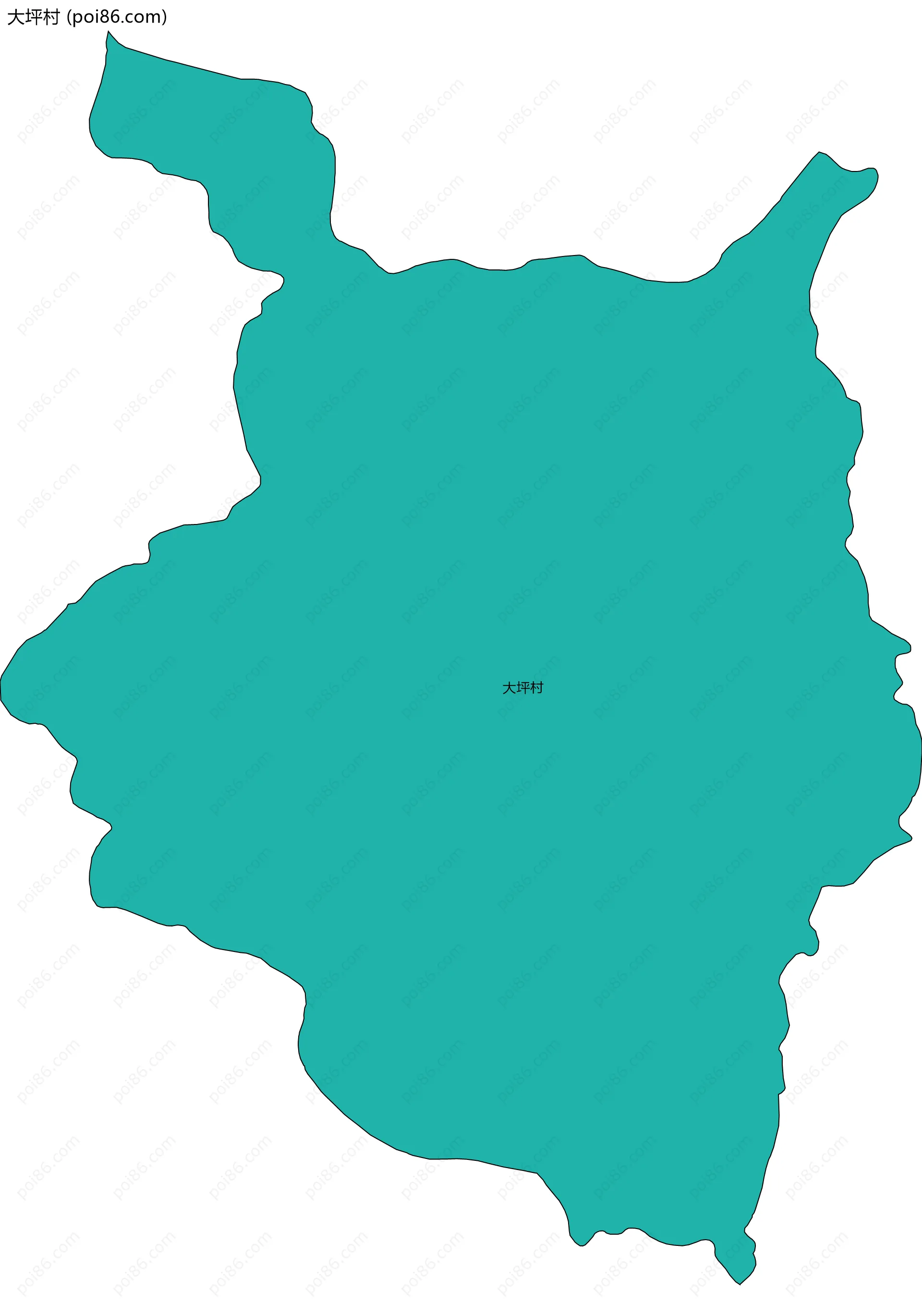 大坪村边界地图