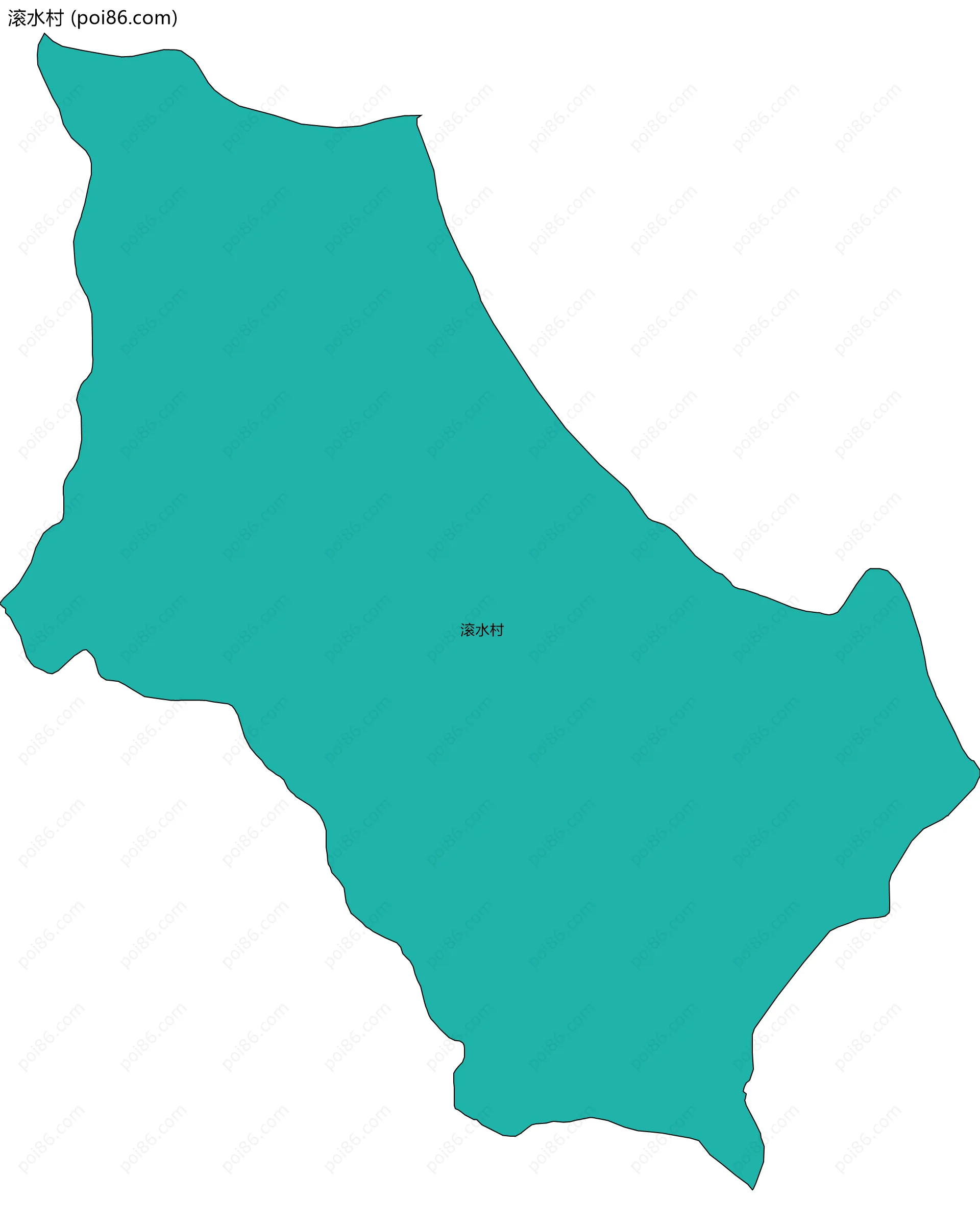 滚水村边界地图