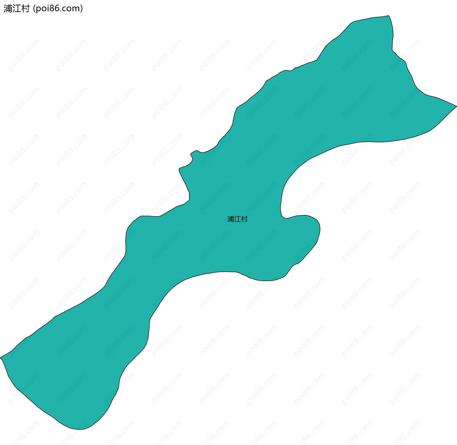 浦江村边界地图