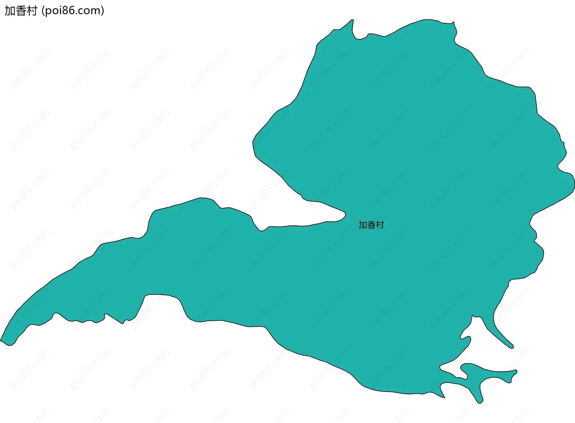 加香村边界地图