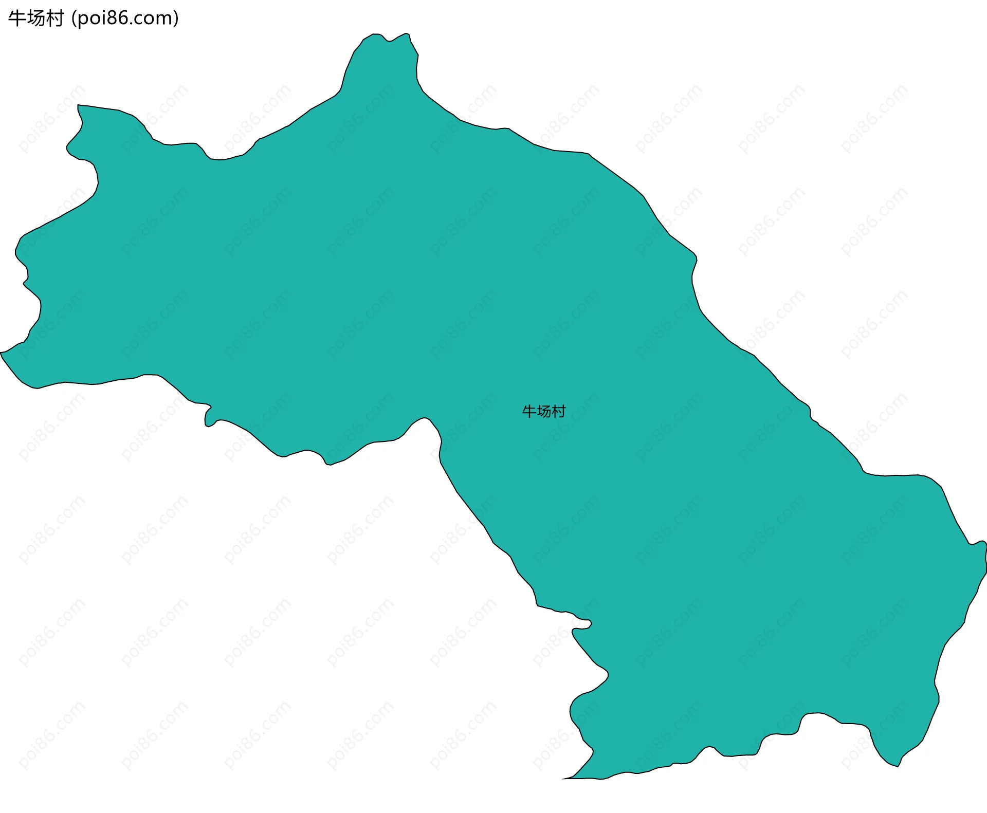 牛场村边界地图