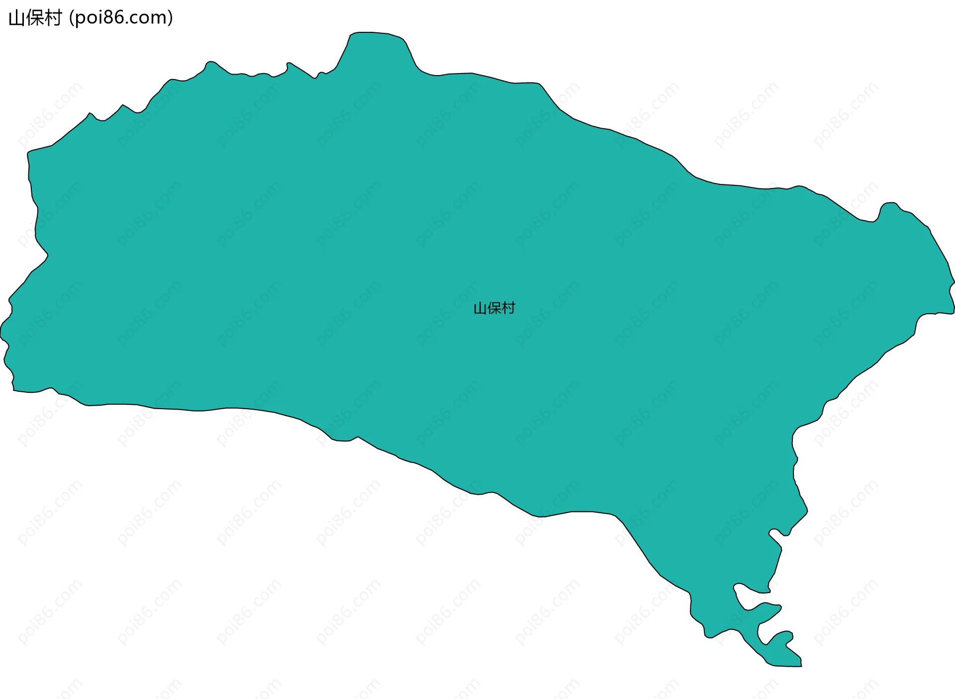 山保村边界地图