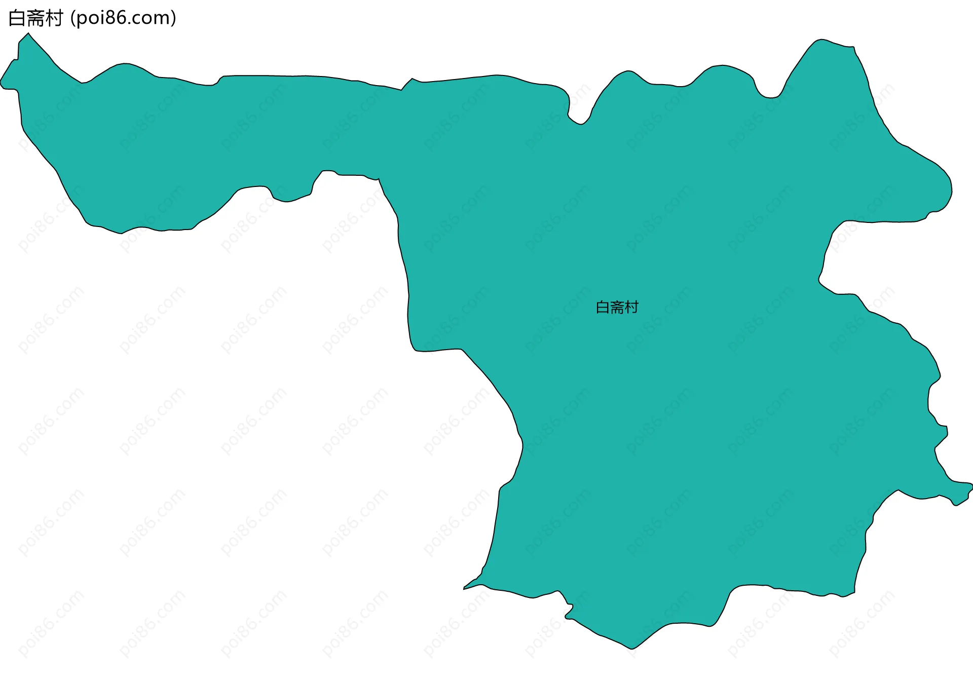 白斋村边界地图