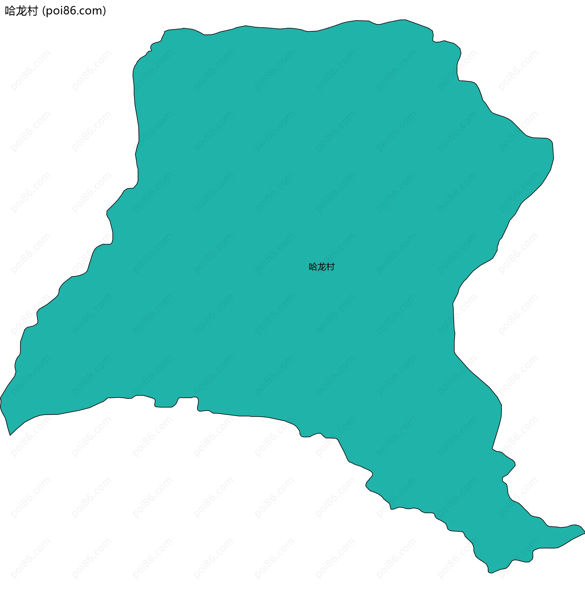 哈龙村边界地图