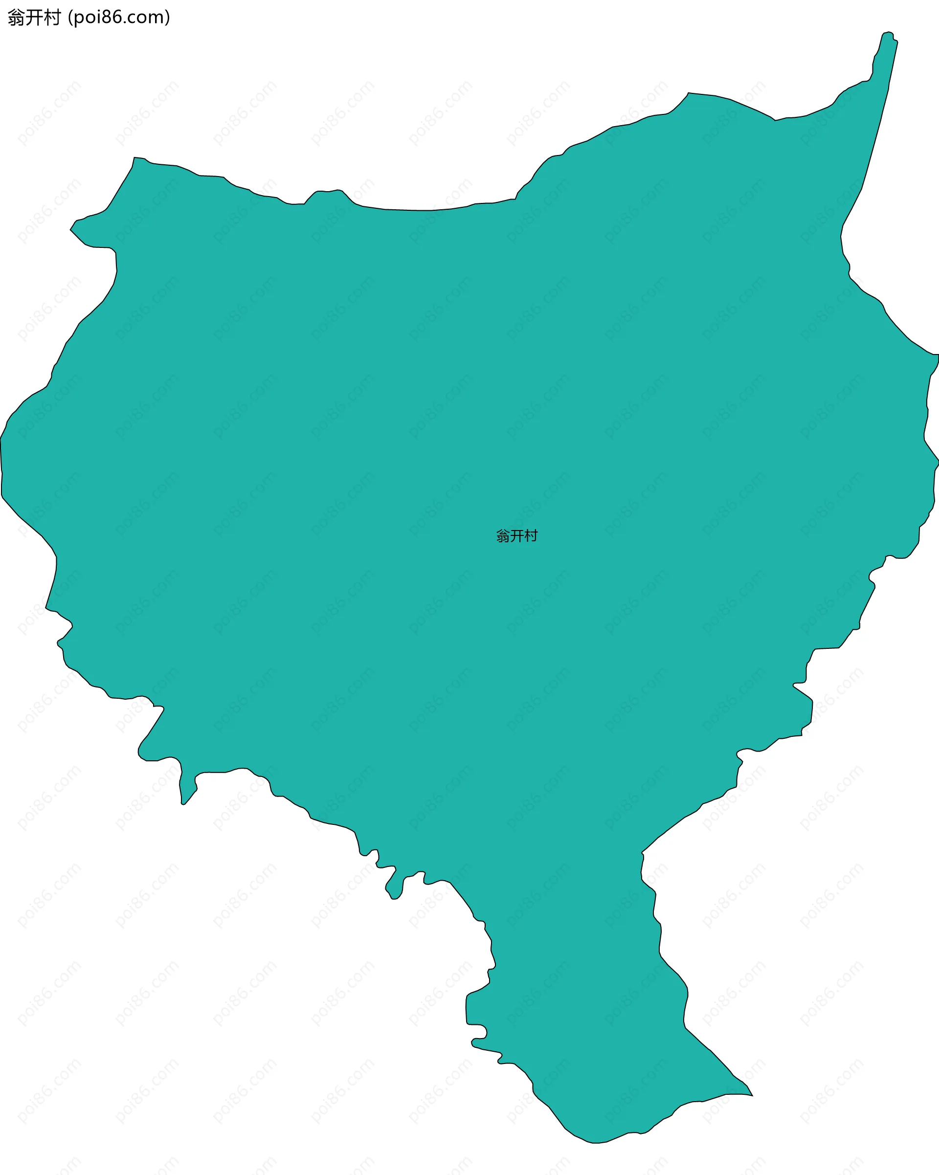 翁开村边界地图