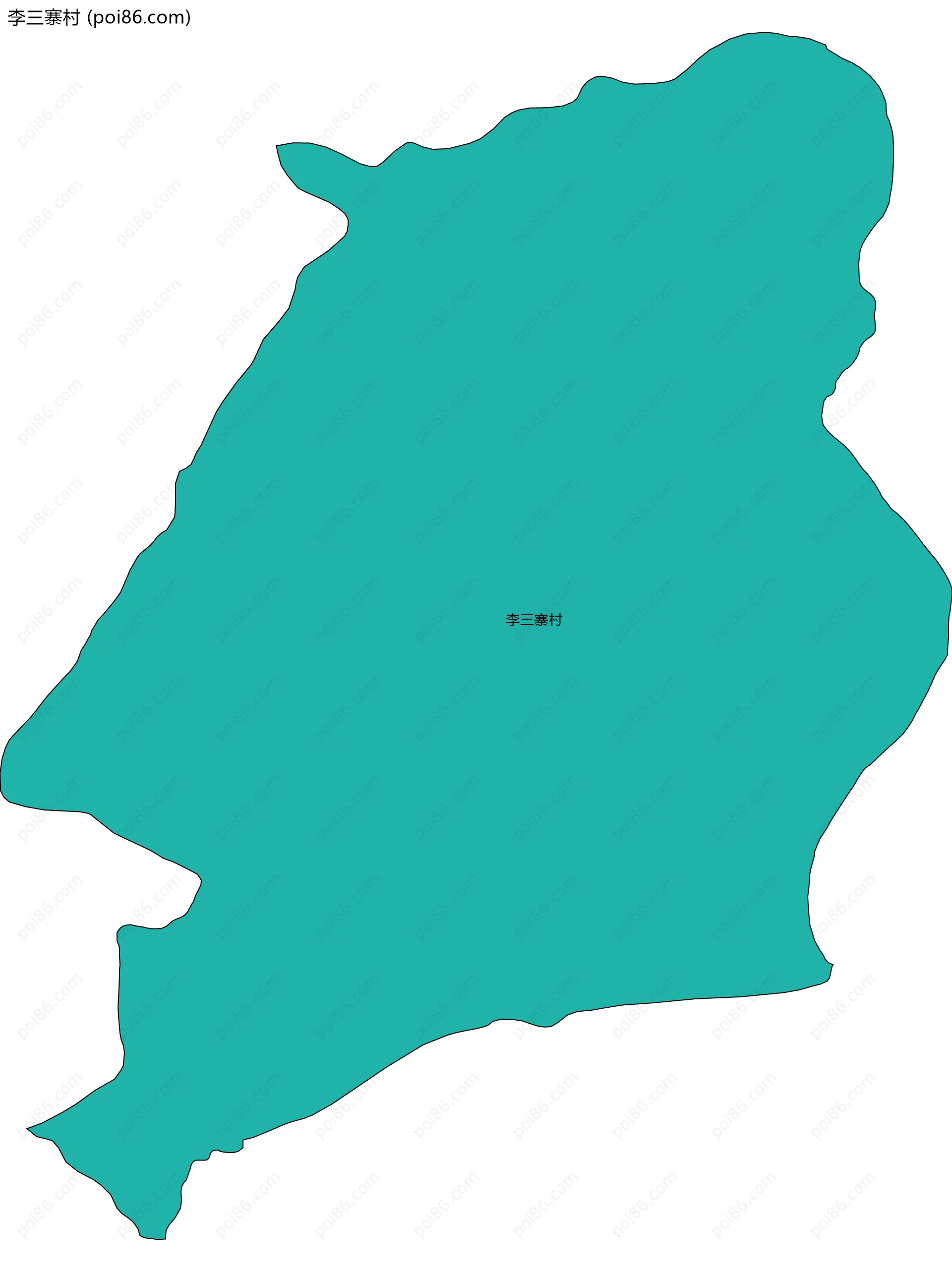 李三寨村边界地图