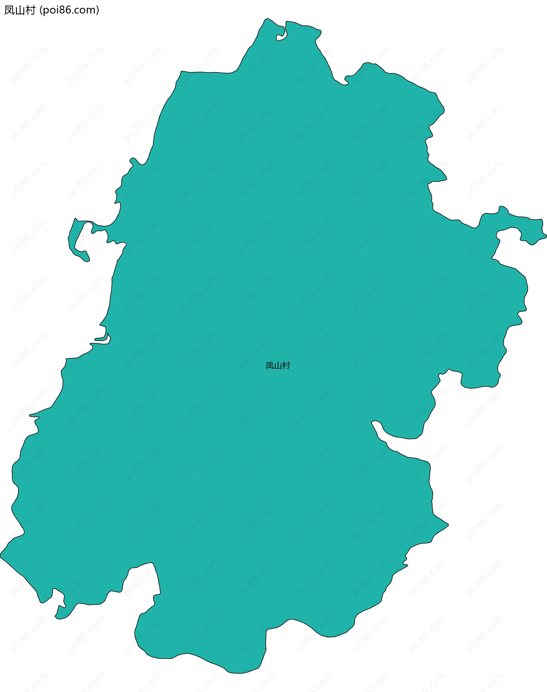 凤山村边界地图