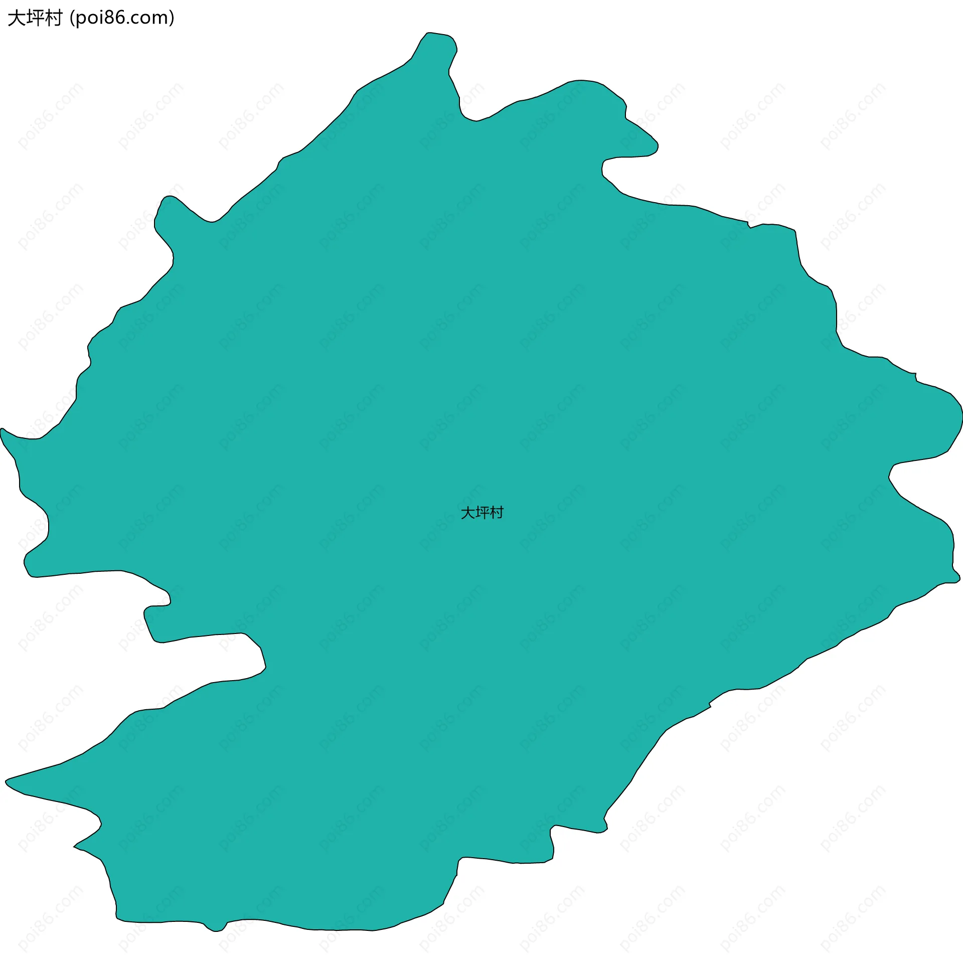 大坪村边界地图
