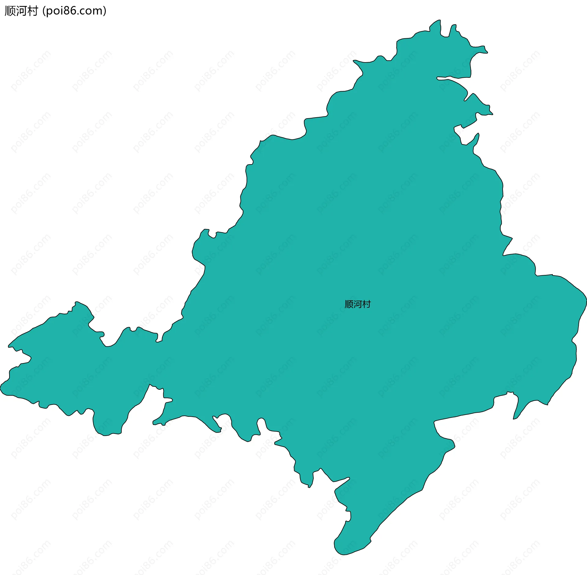 顺河村边界地图