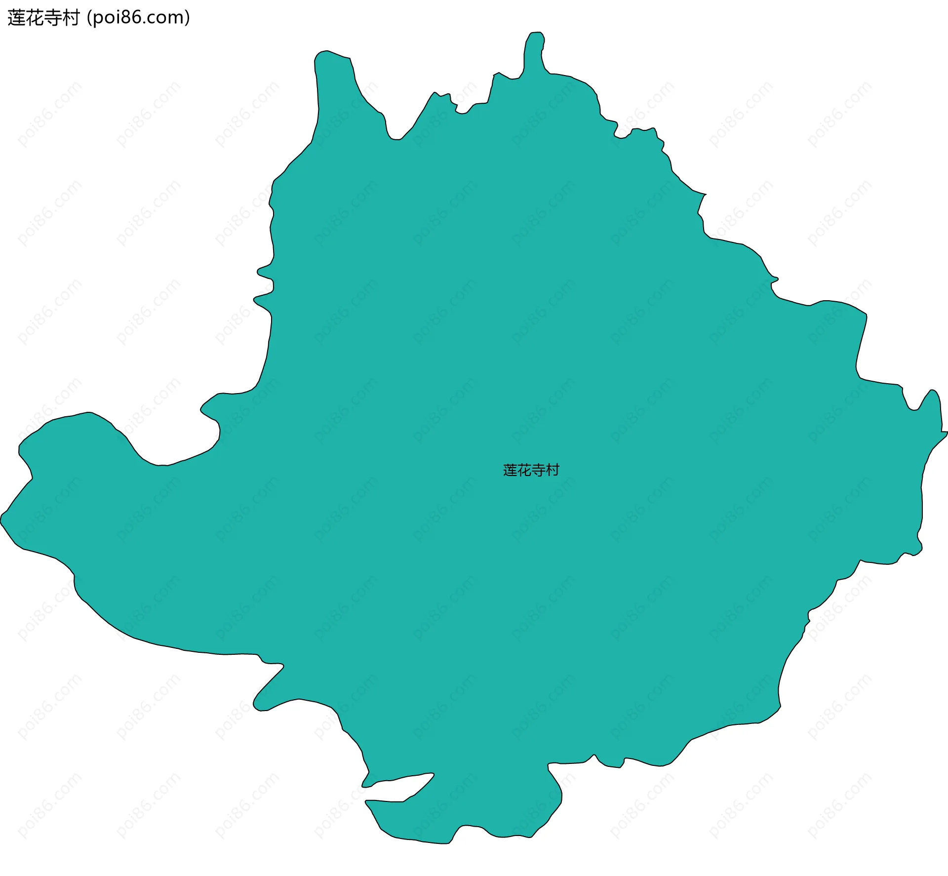 莲花寺村边界地图