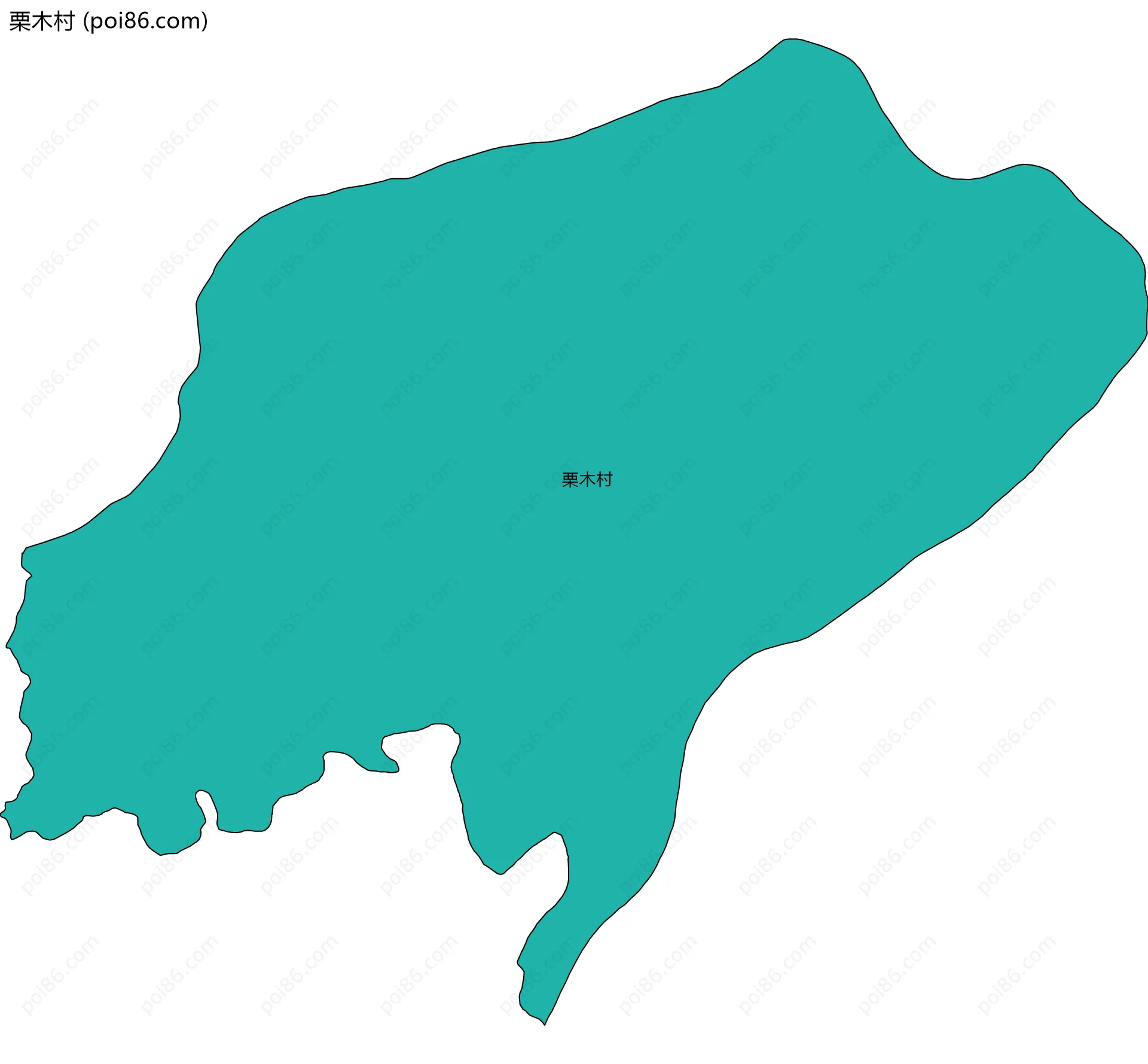 栗木村边界地图