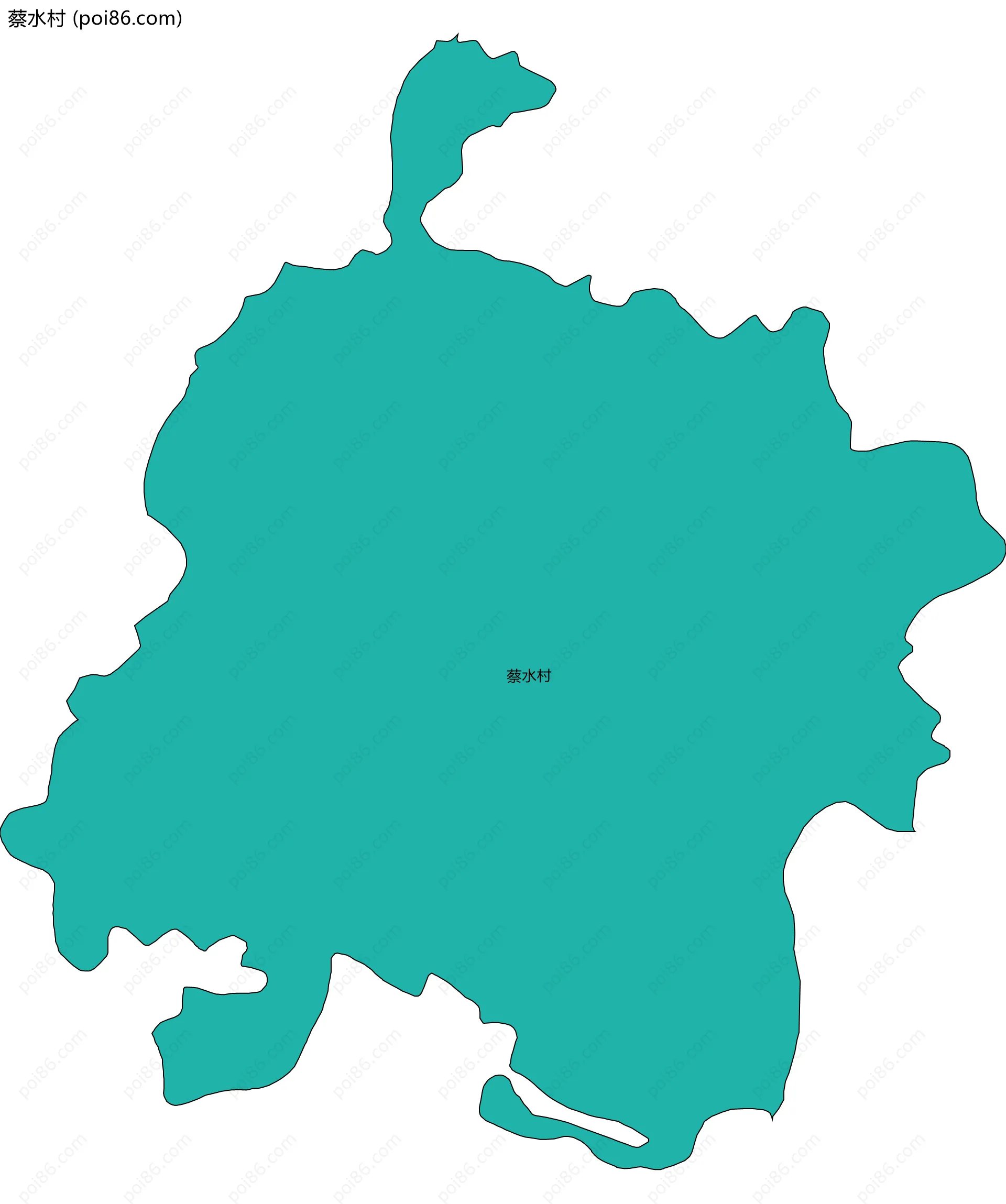 蔡水村边界地图