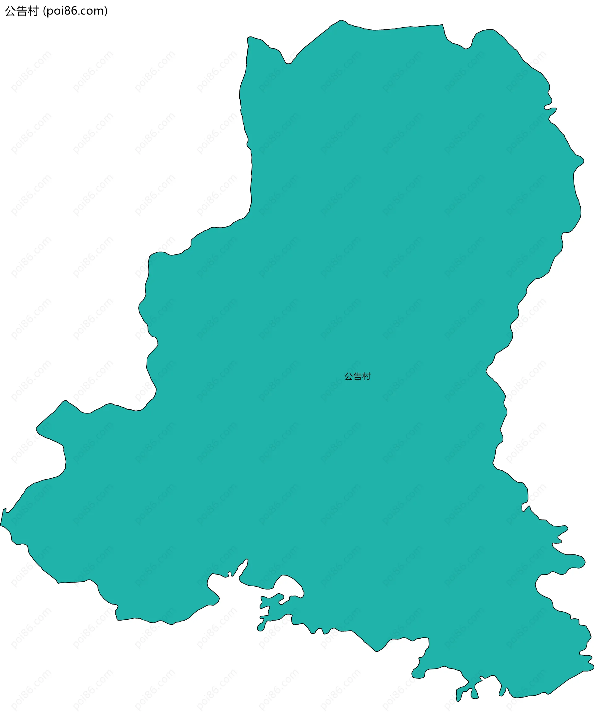 公告村边界地图
