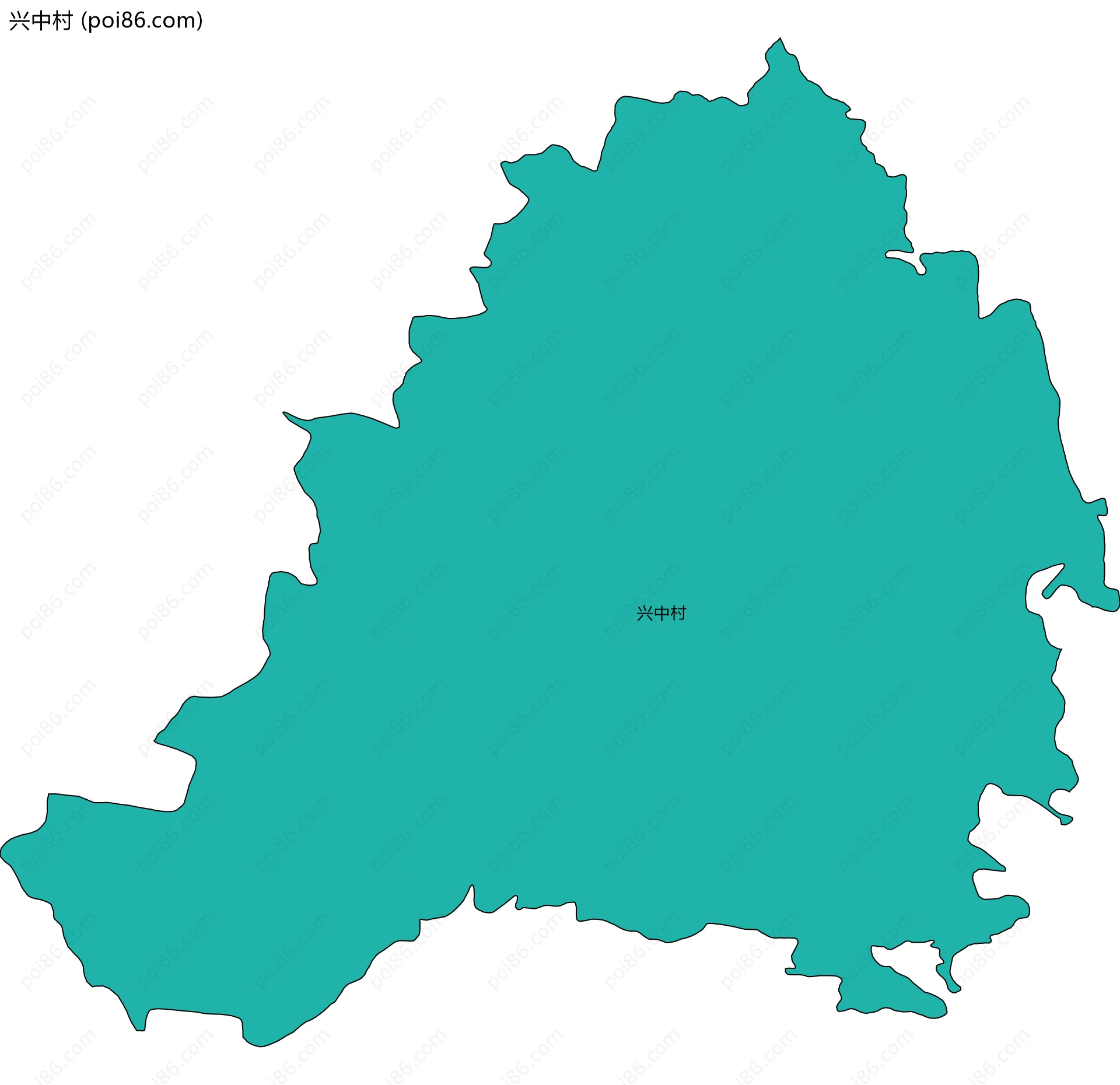 兴中村边界地图