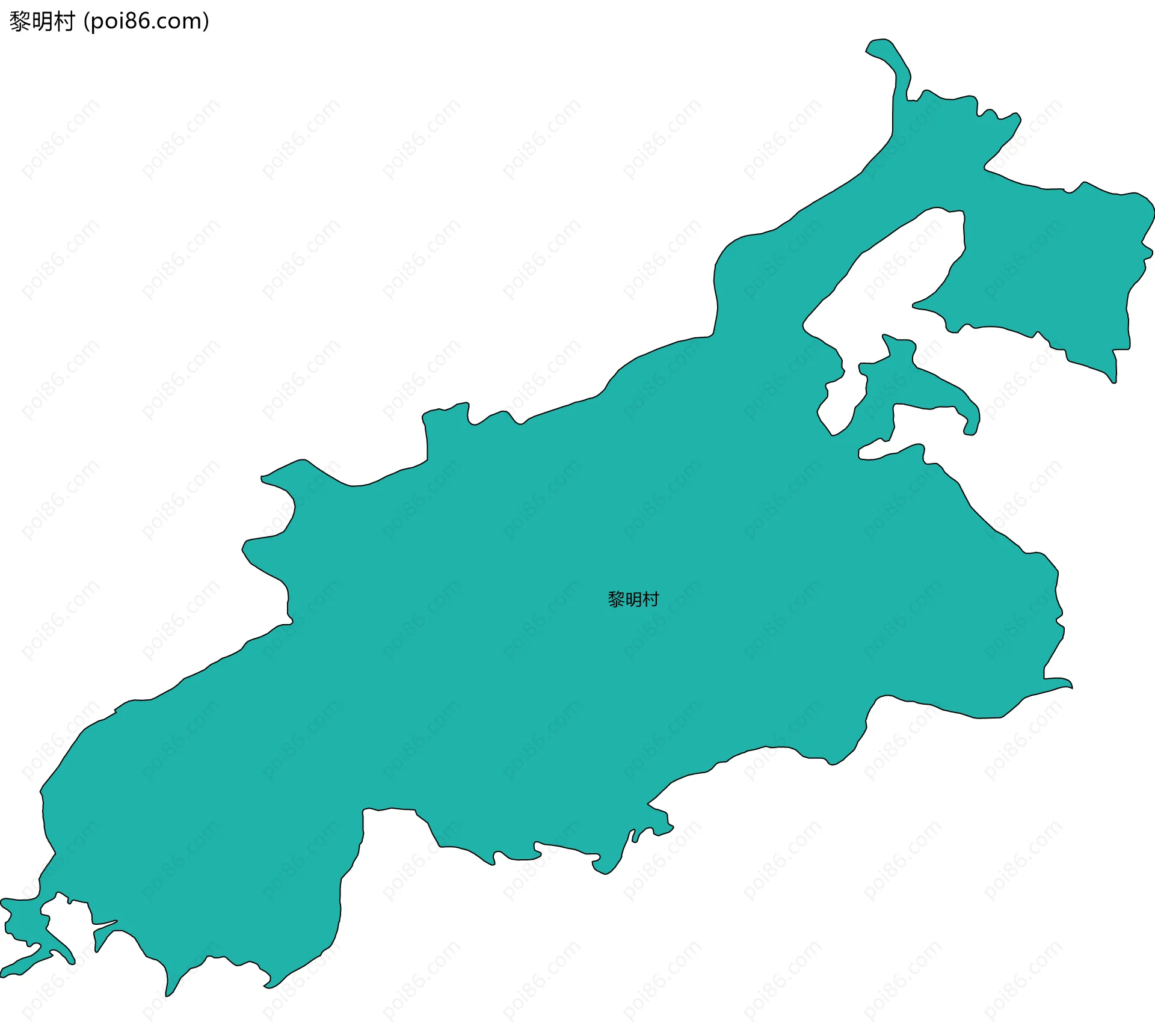 黎明村边界地图