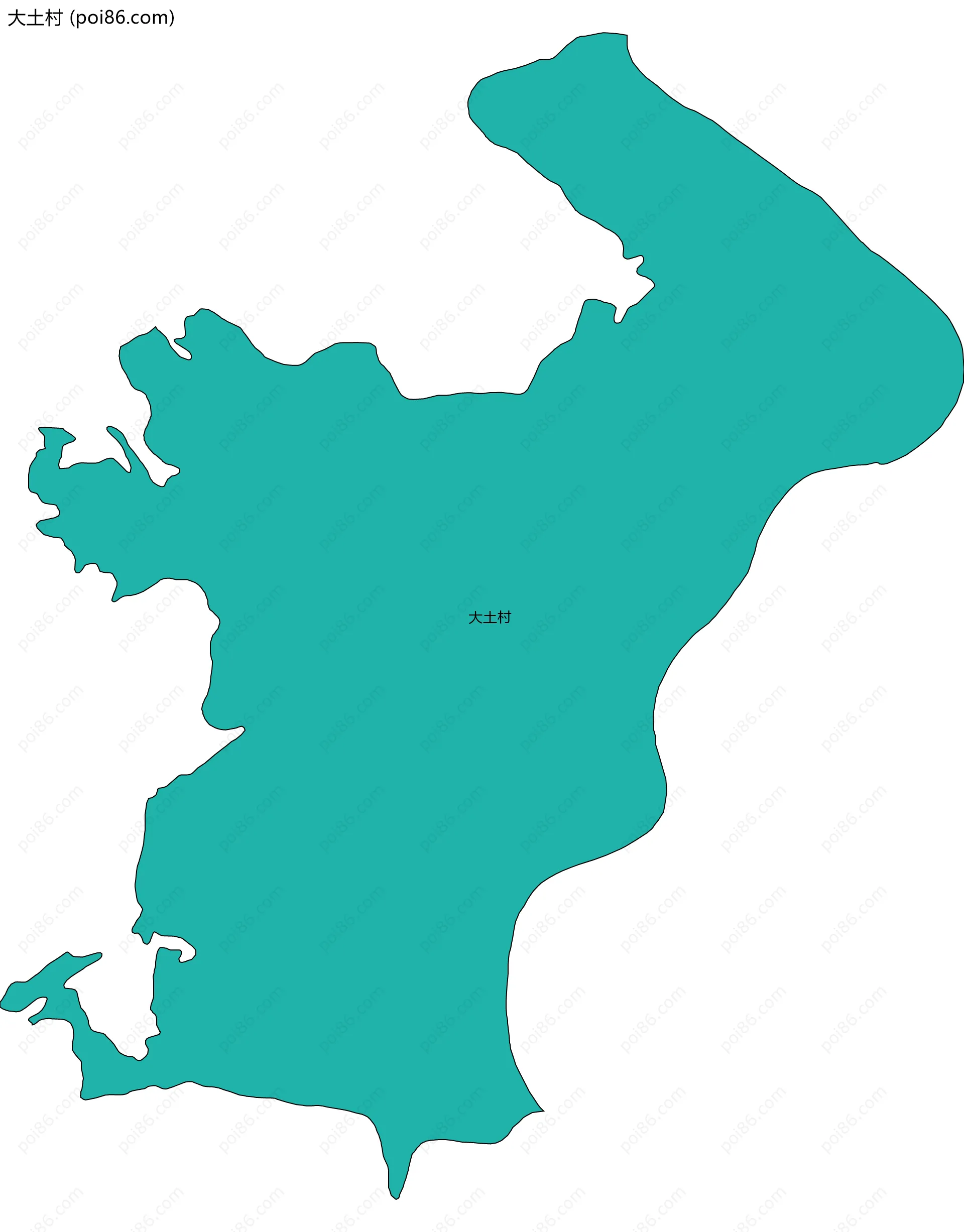 大土村边界地图