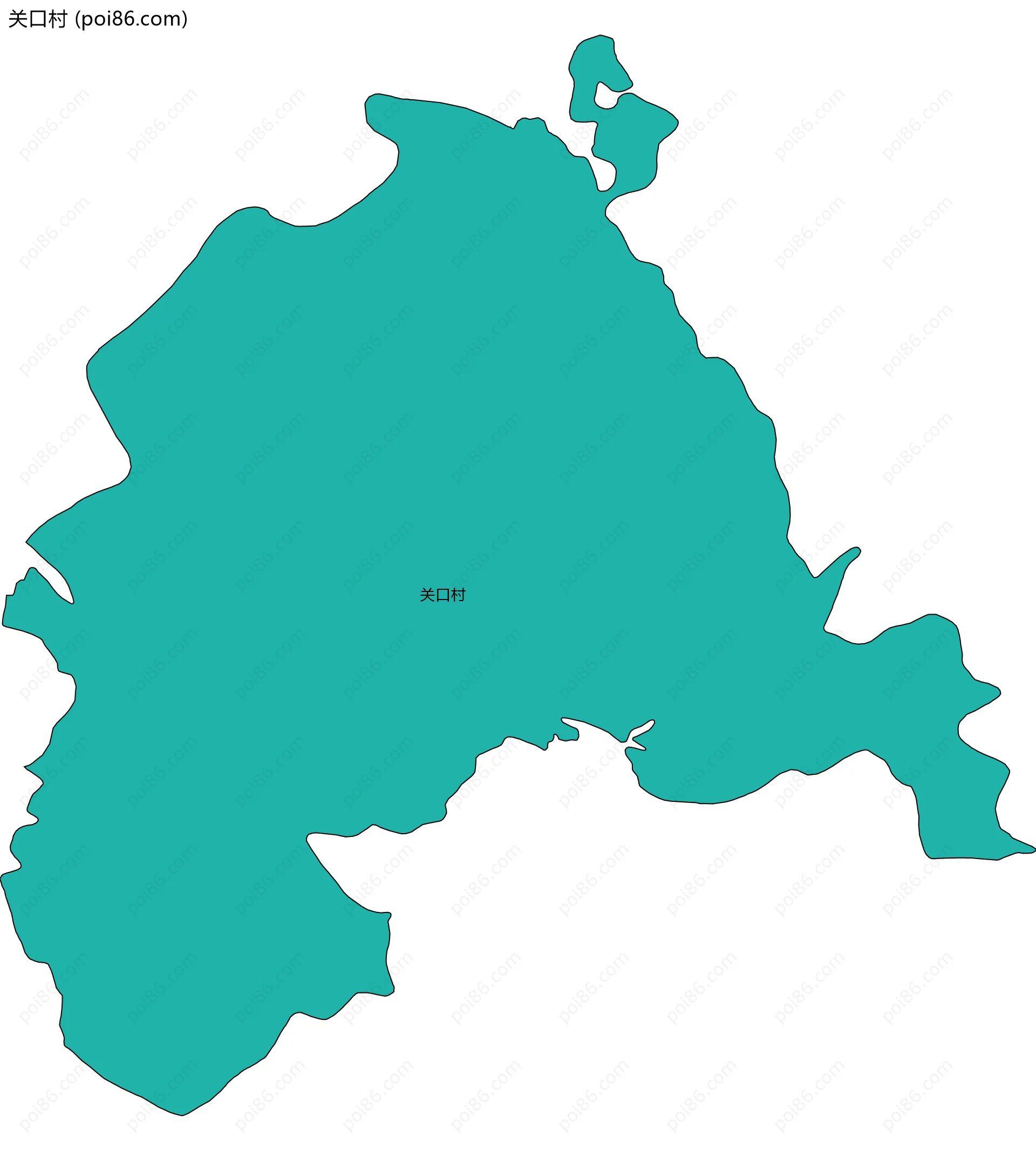 关口村边界地图