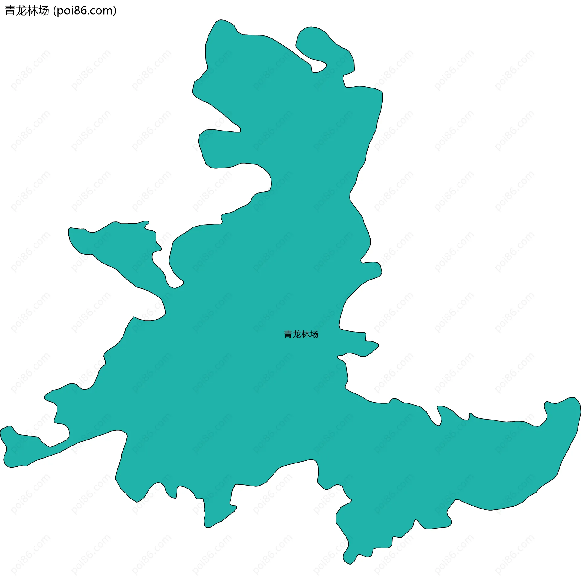 青龙林场边界地图