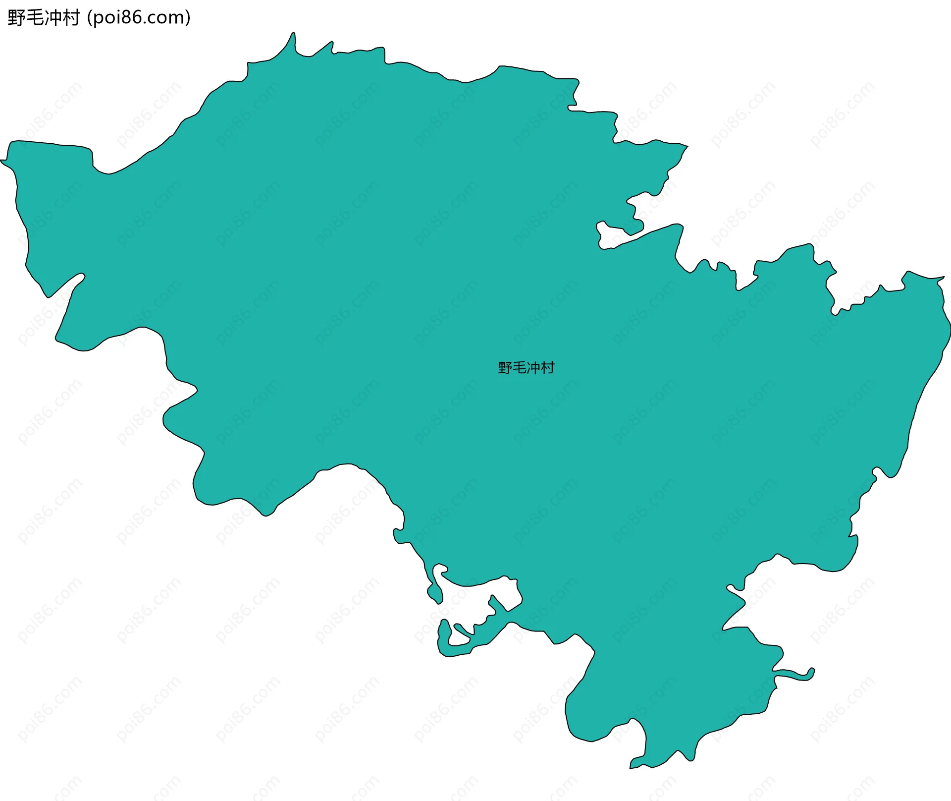 野毛冲村边界地图