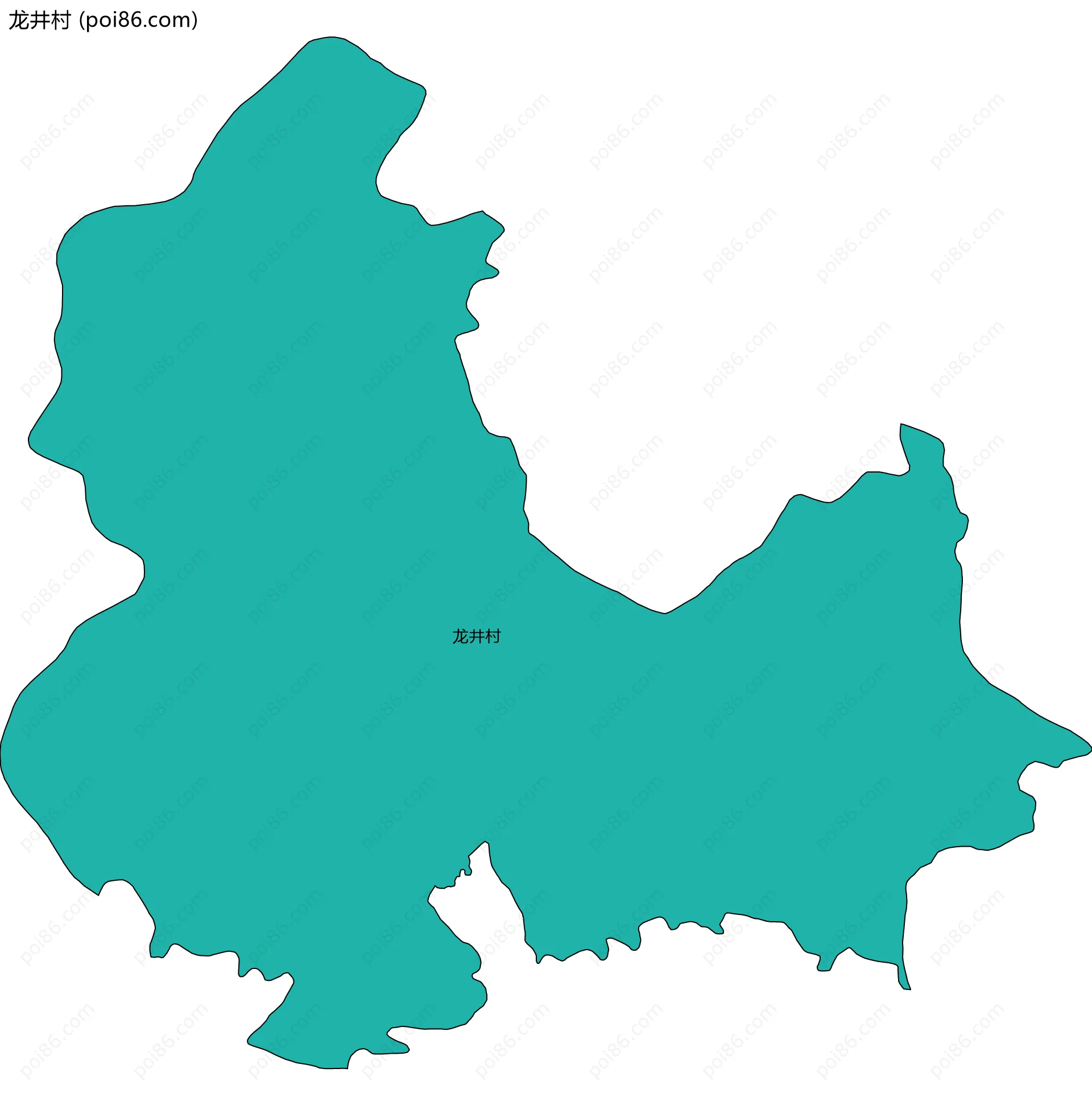 龙井村边界地图