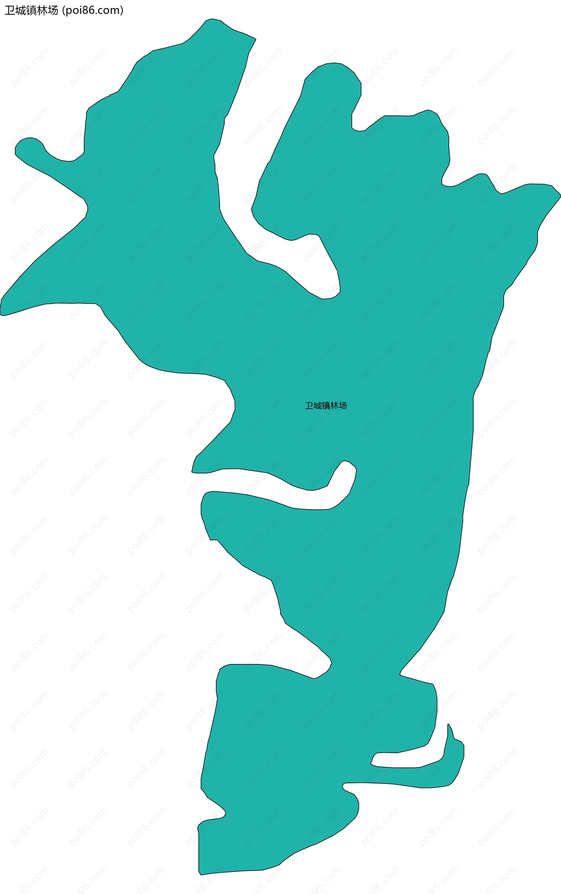 卫城镇林场边界地图