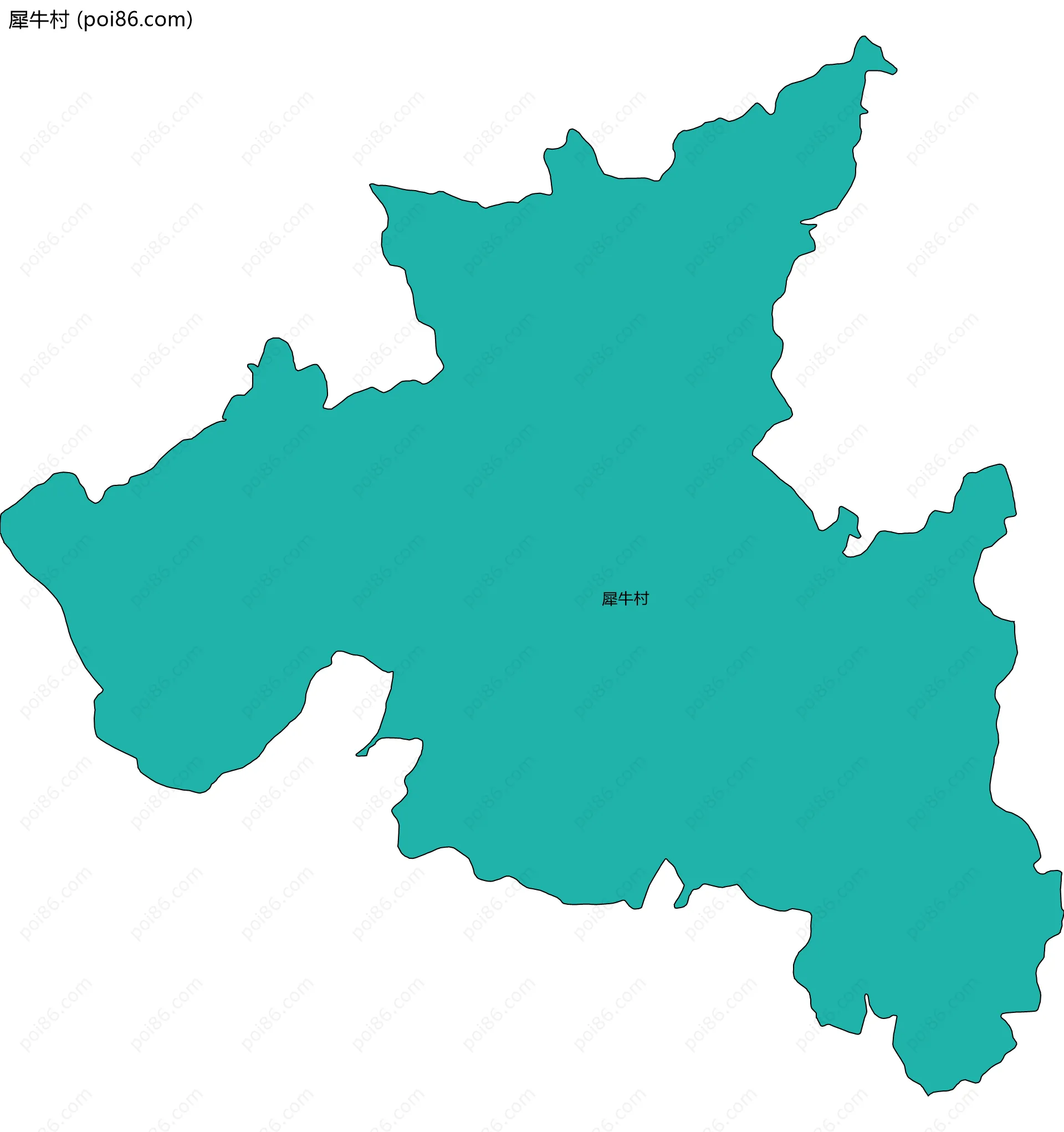 犀牛村边界地图