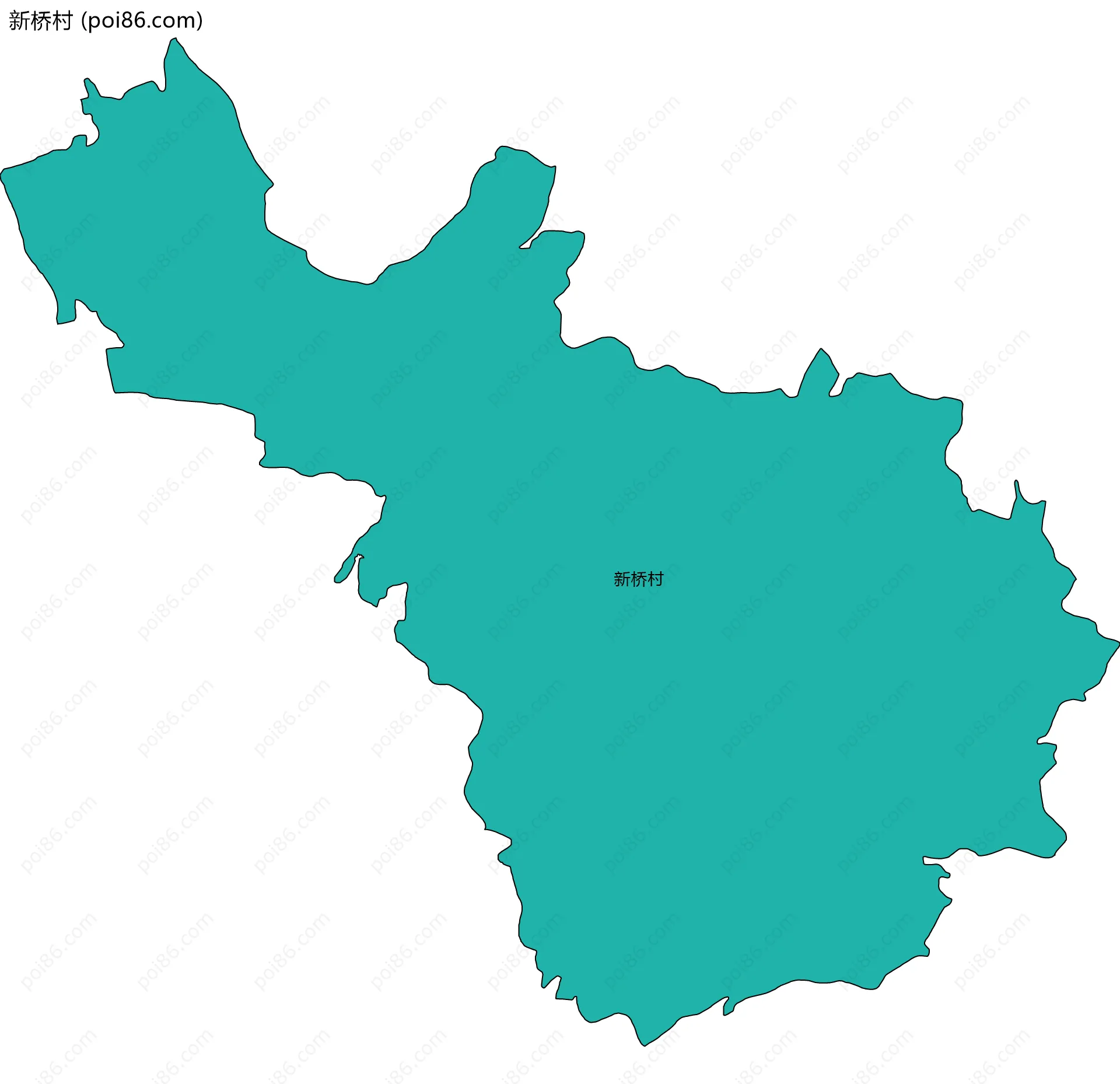 新桥村边界地图