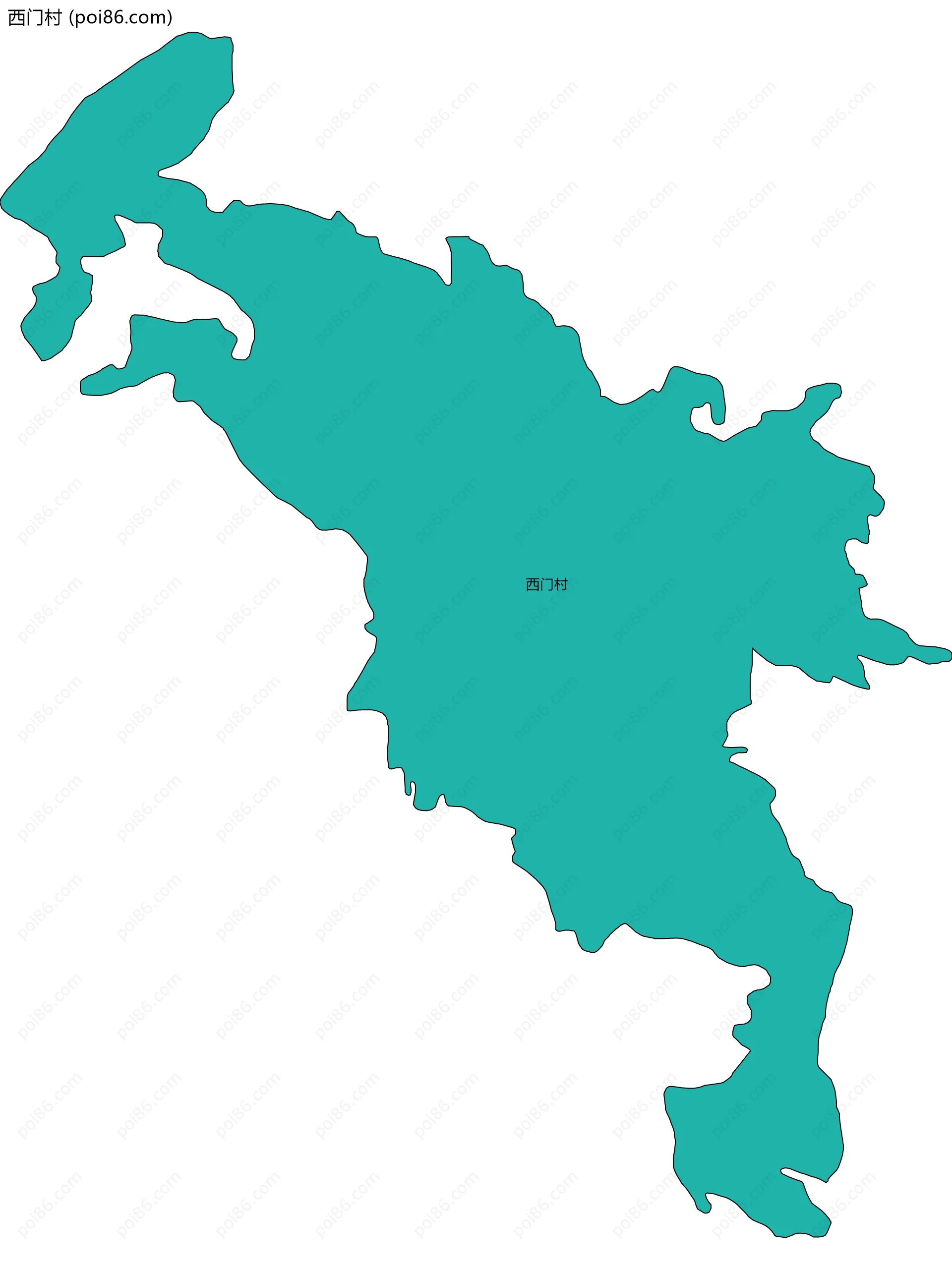 西门村边界地图