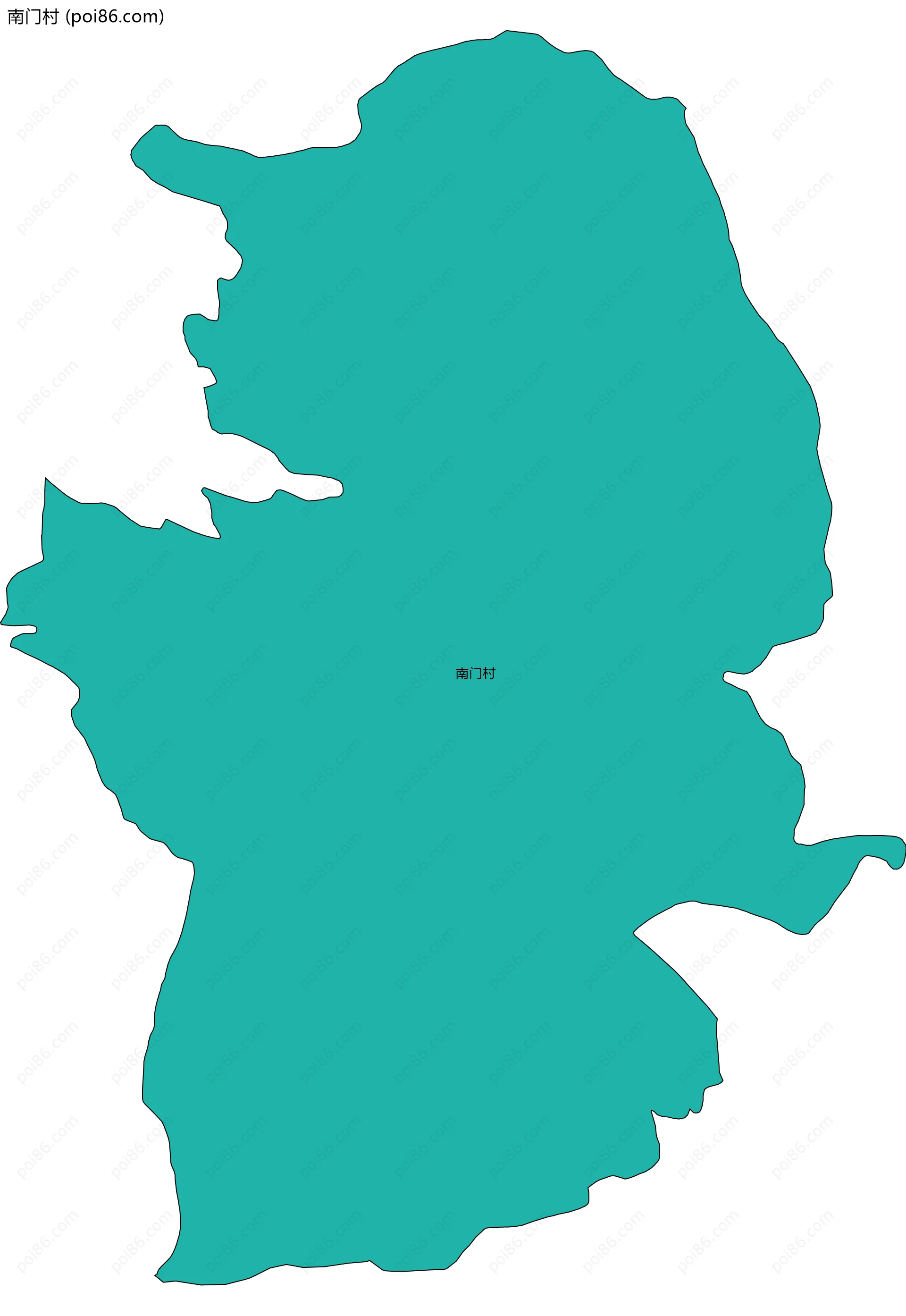 南门村边界地图