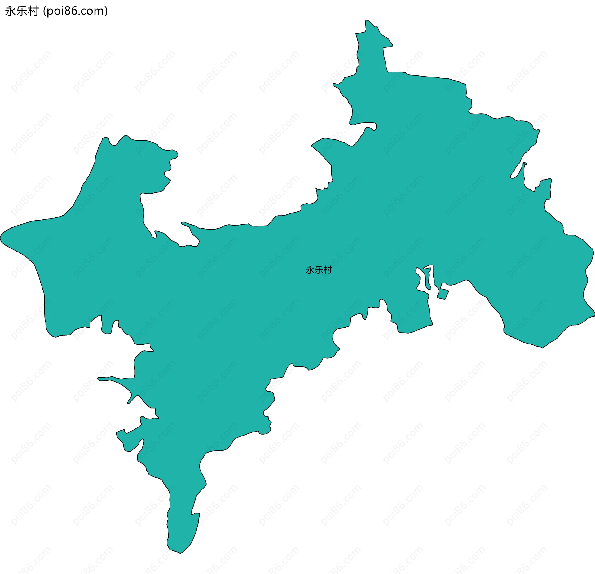 永乐村边界地图