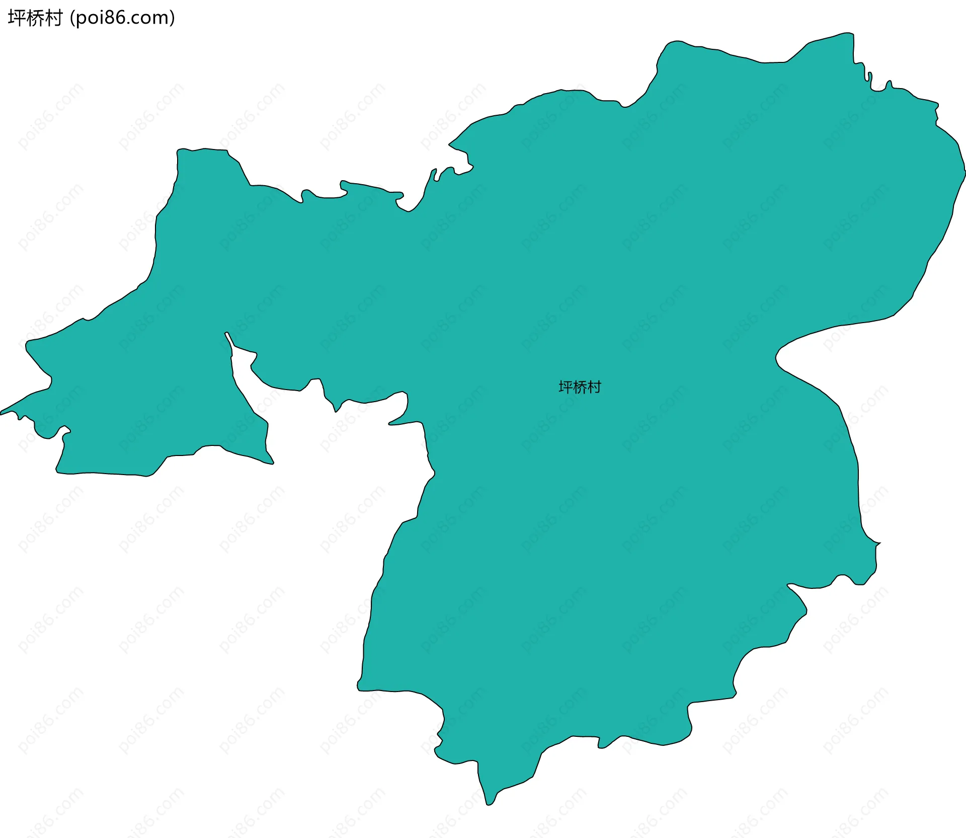 坪桥村边界地图