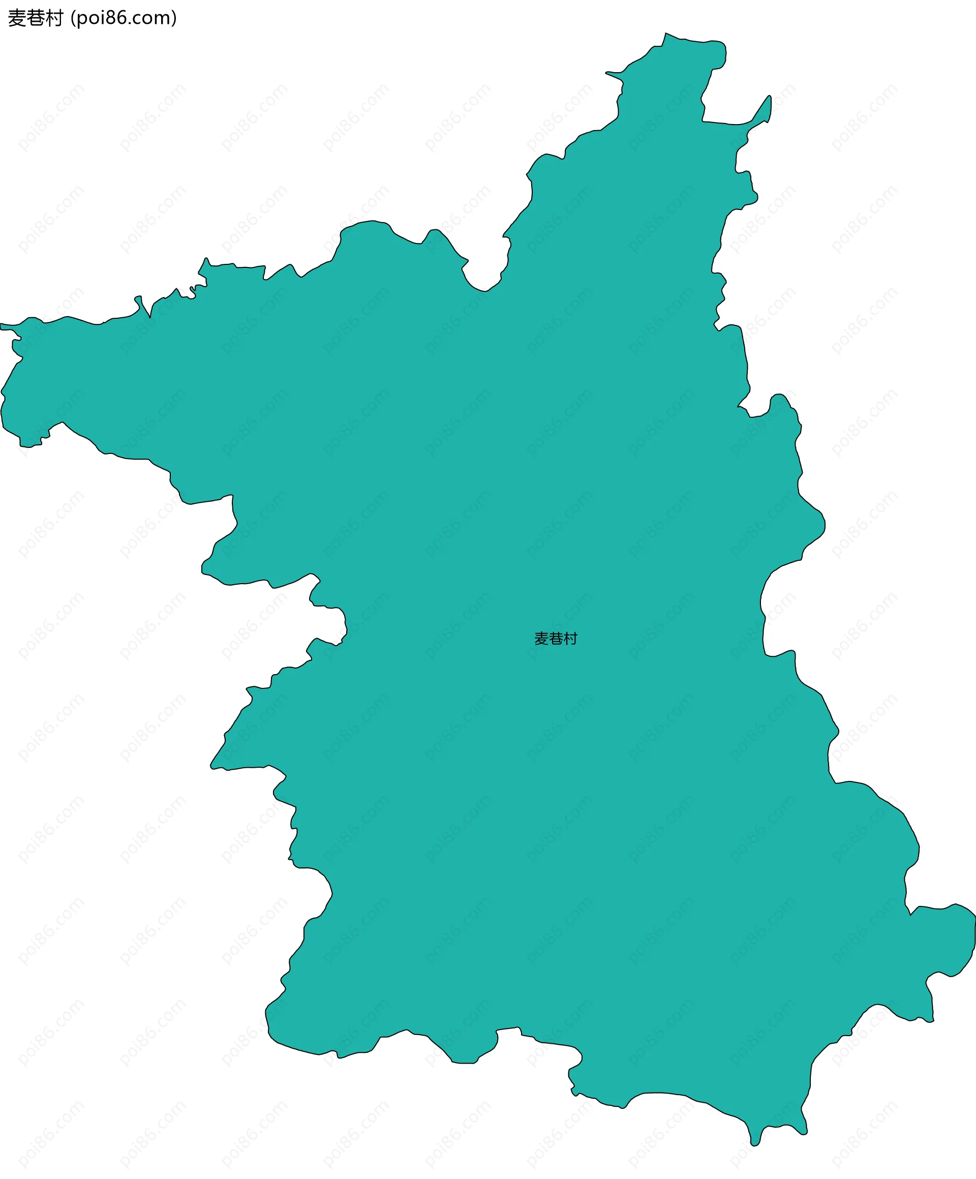 麦巷村边界地图