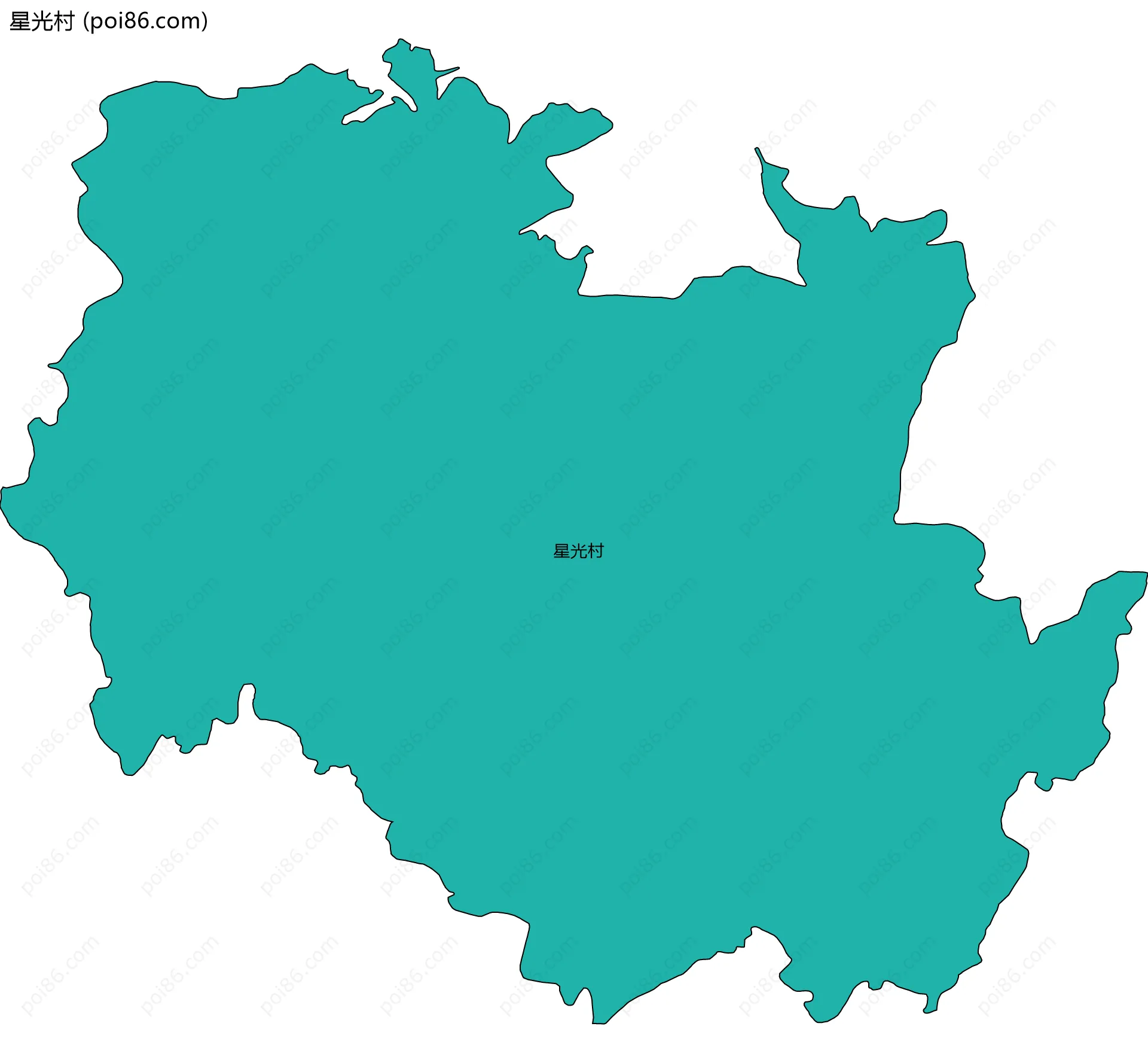 星光村边界地图