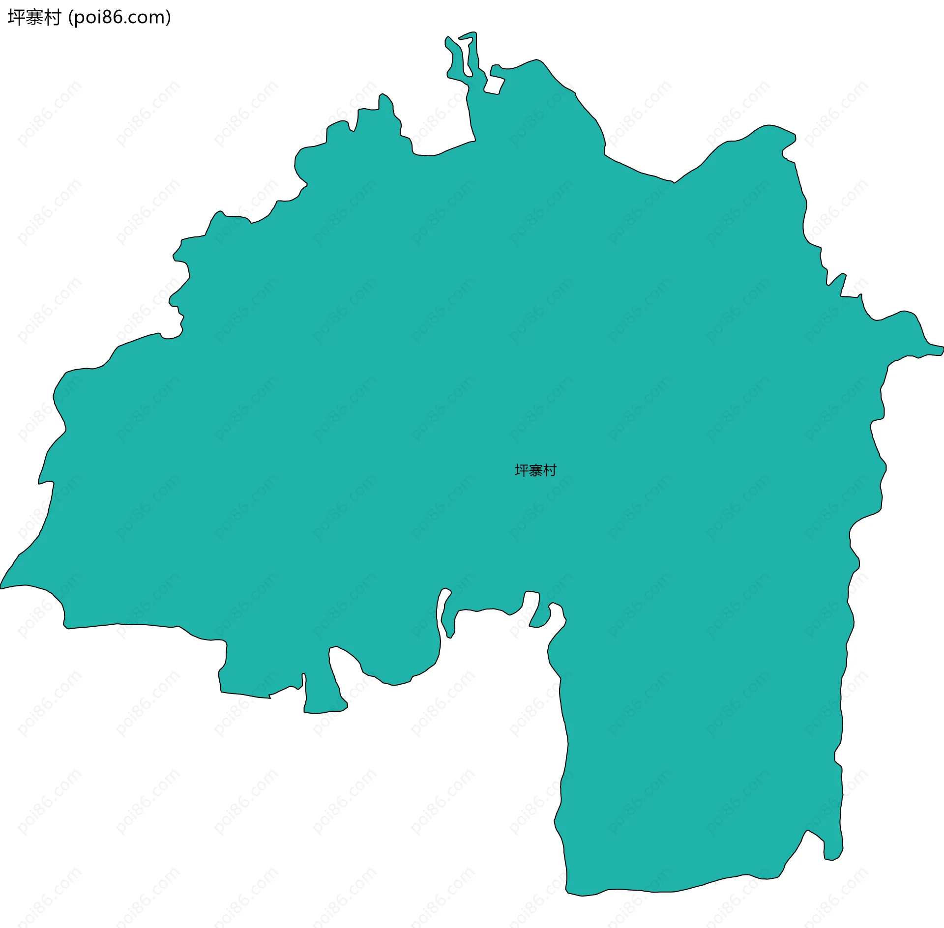 坪寨村边界地图