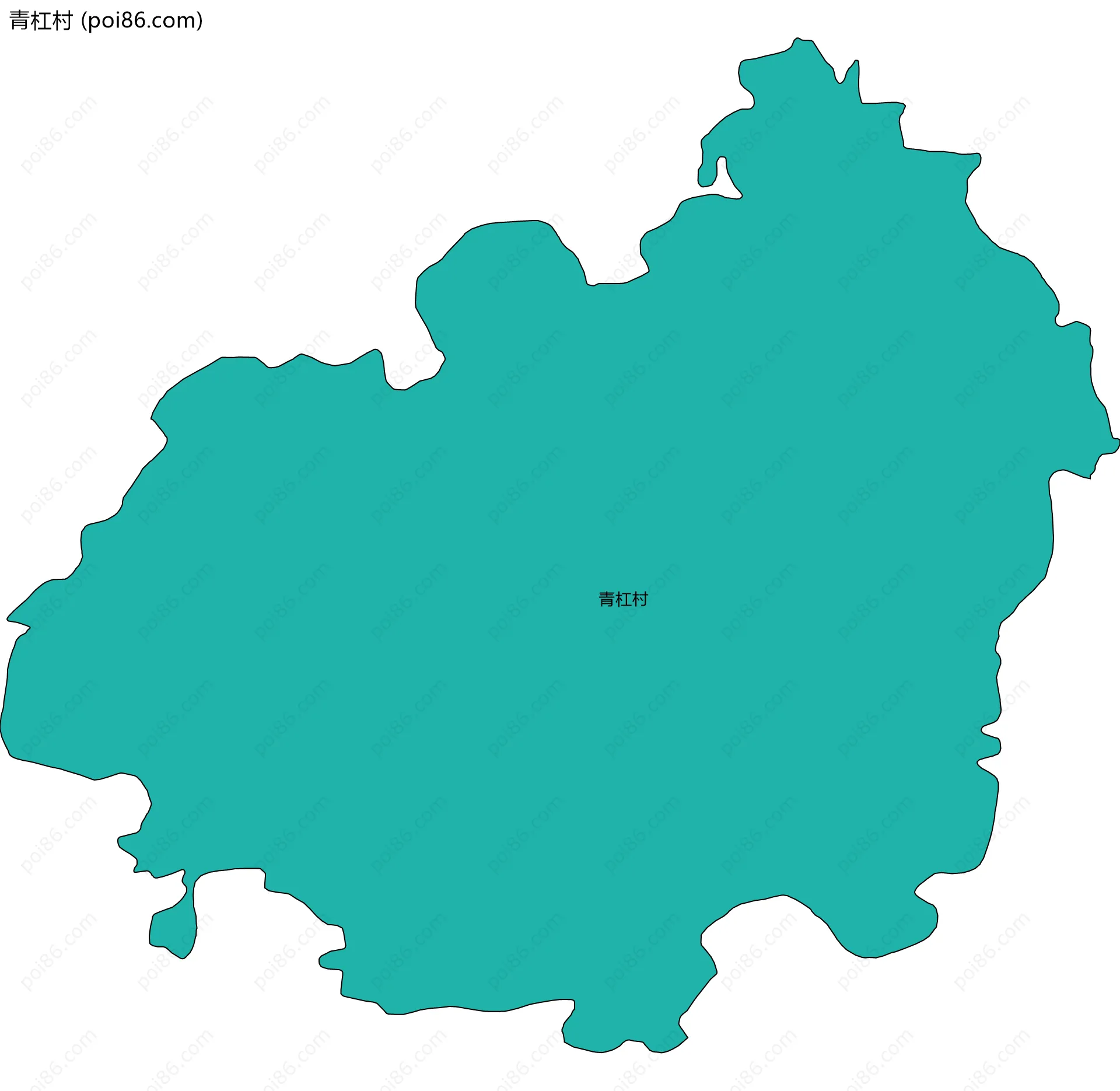 青杠村边界地图