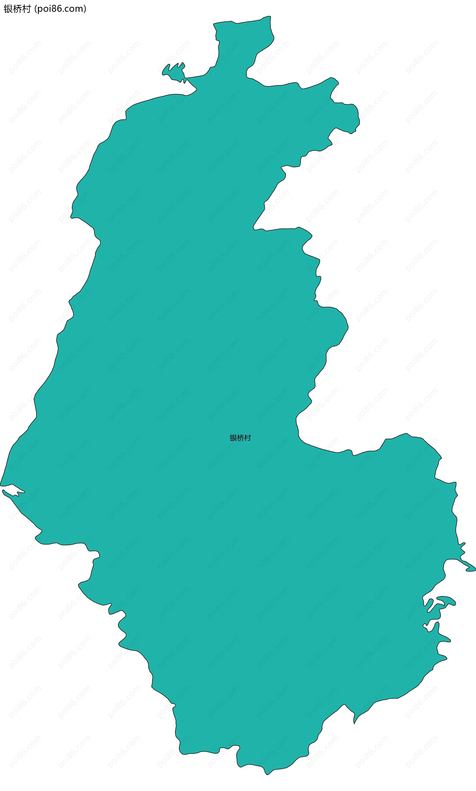 银桥村边界地图