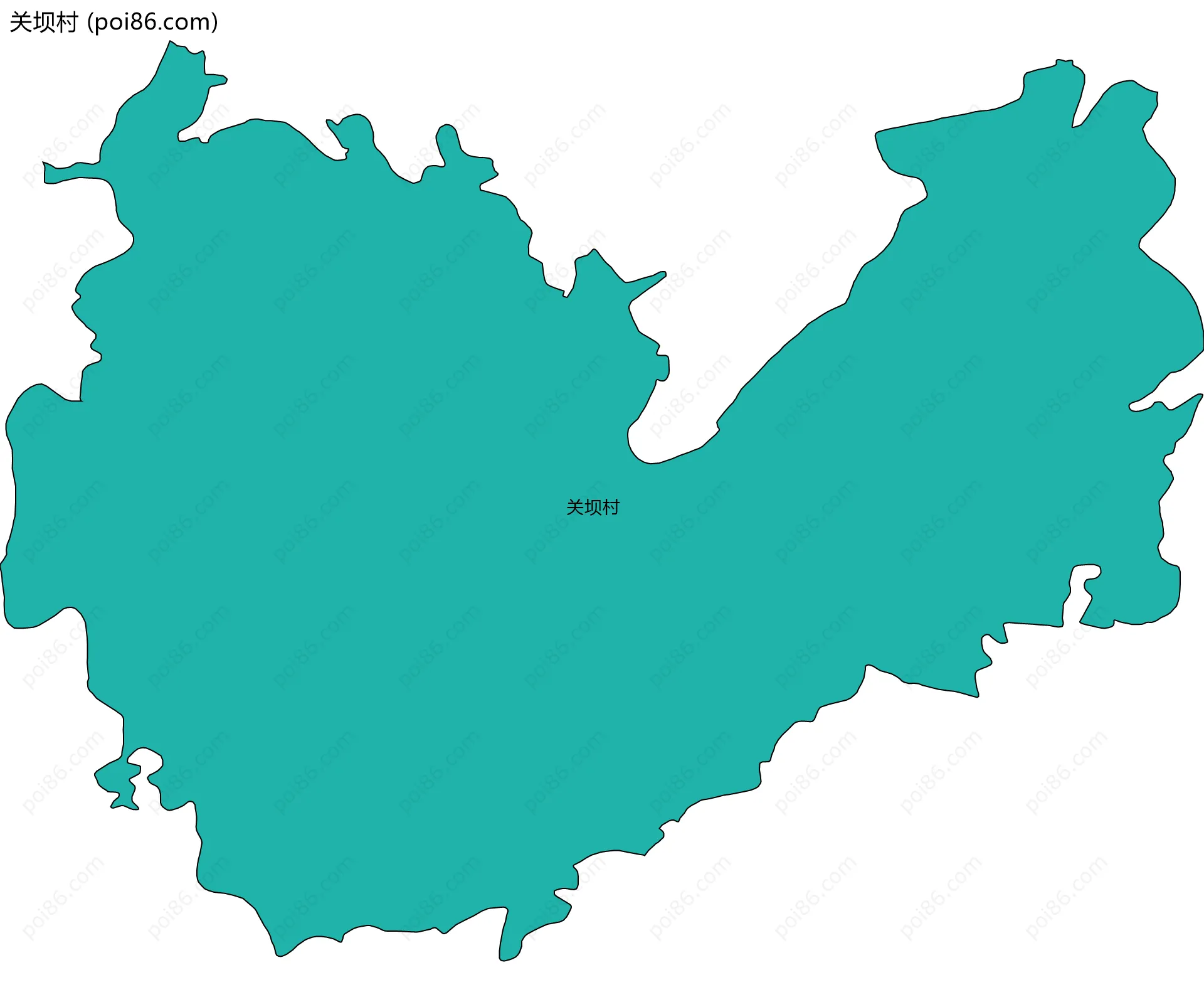 关坝村边界地图