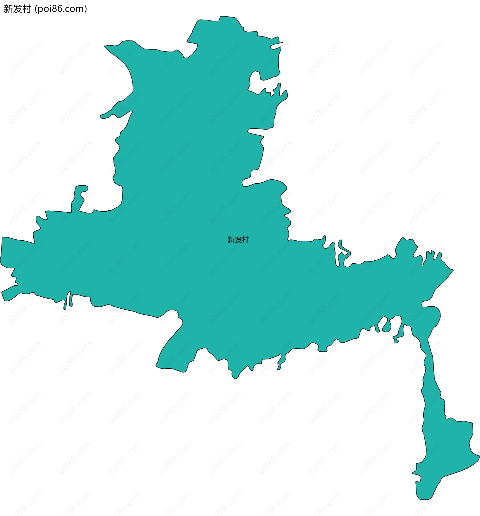 新发村边界地图