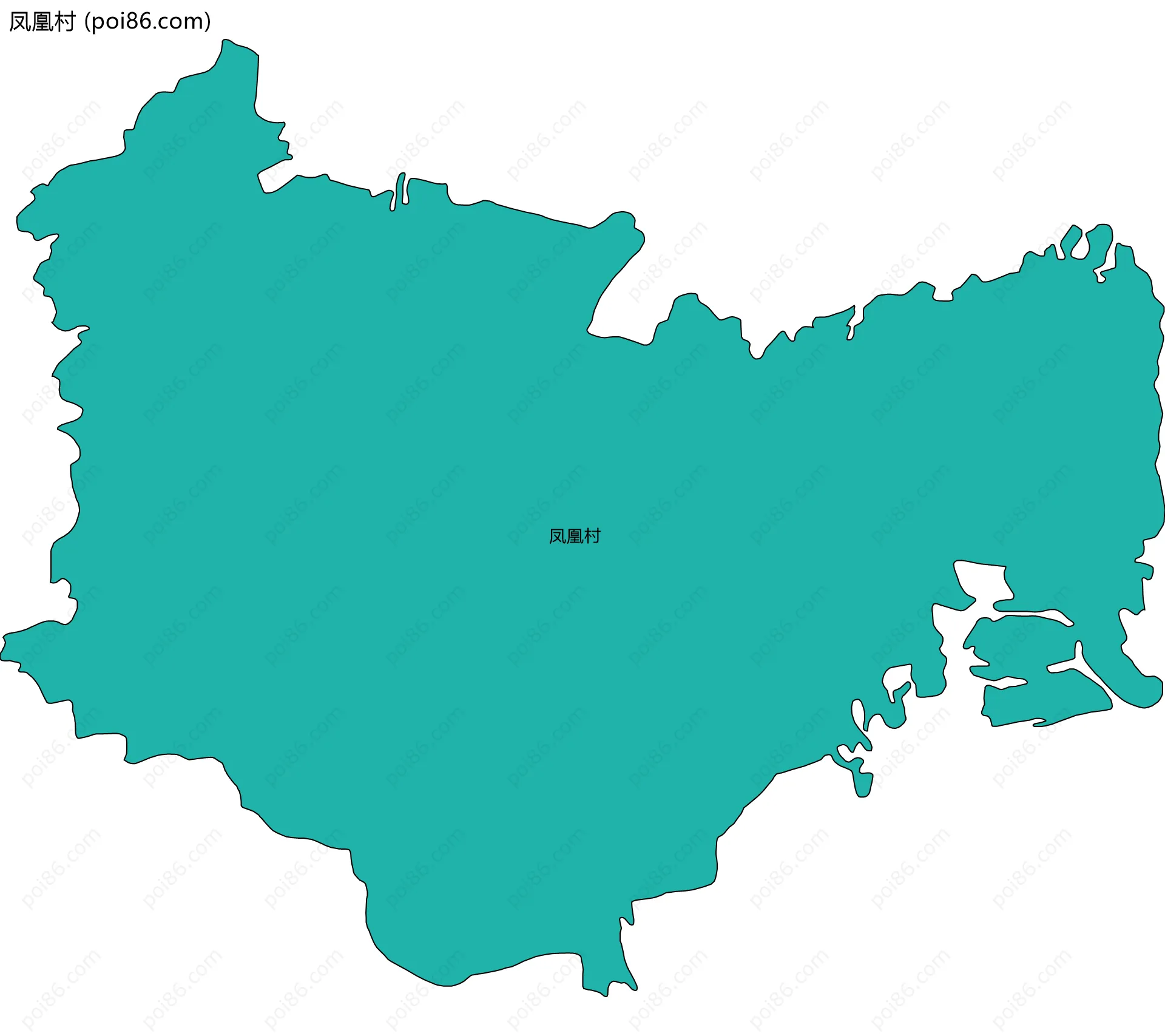 凤凰村边界地图