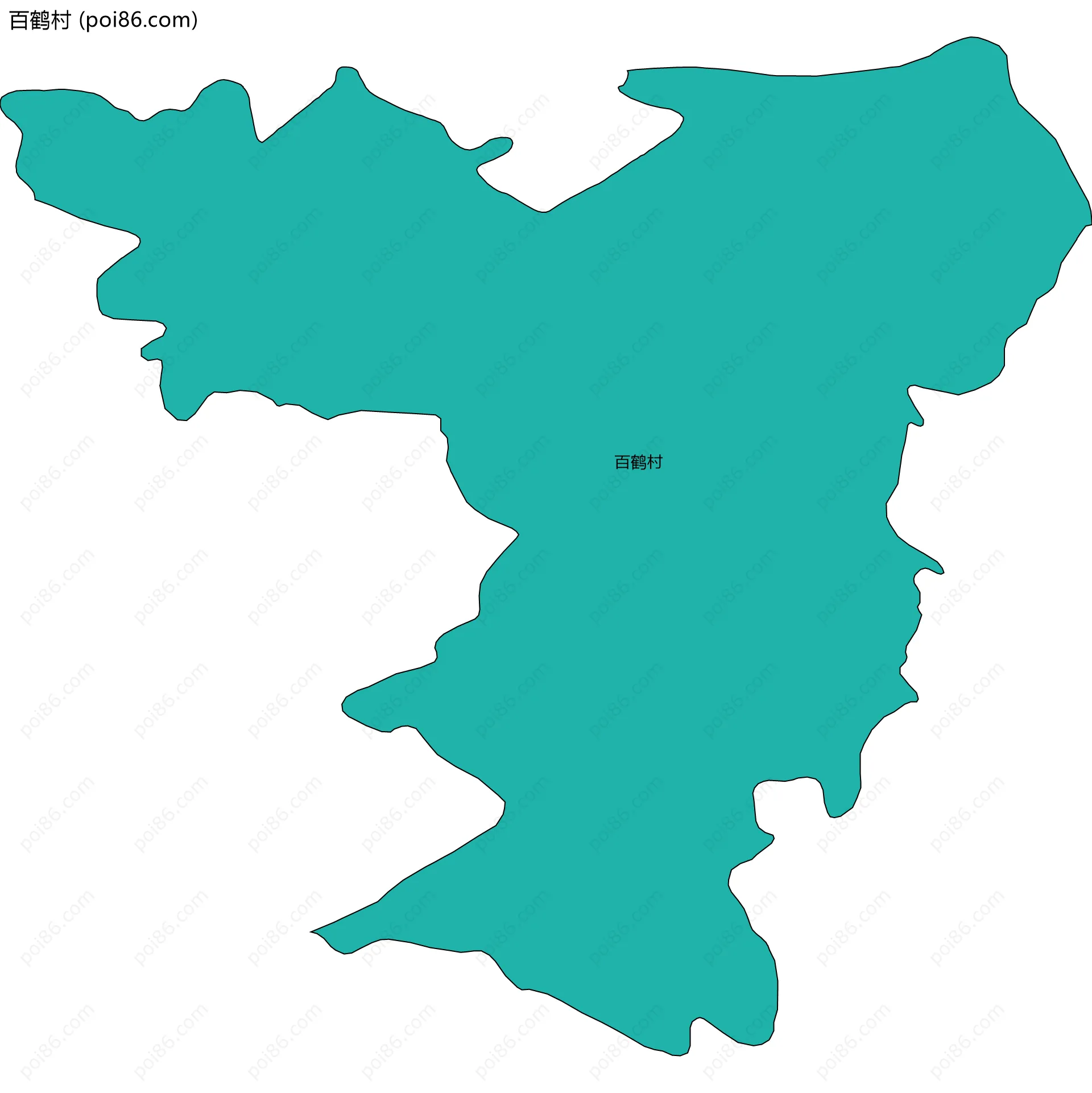 百鹤村边界地图